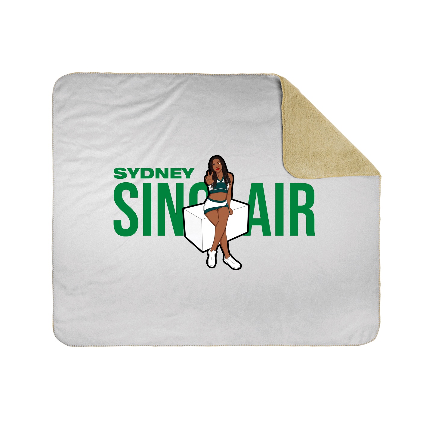 Throw Blanket — Player Name in White