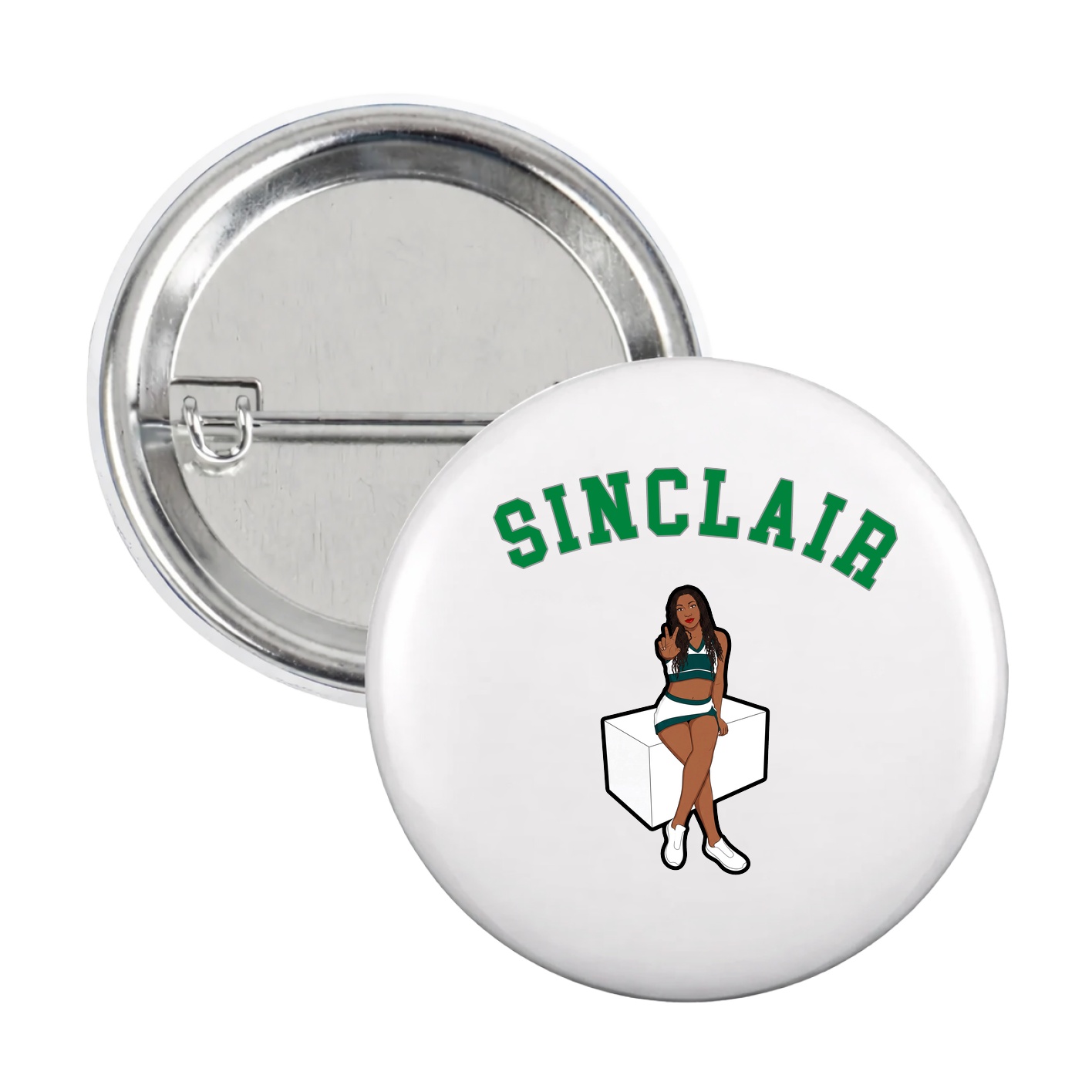 Game Day Button — Shirsey Arch in White