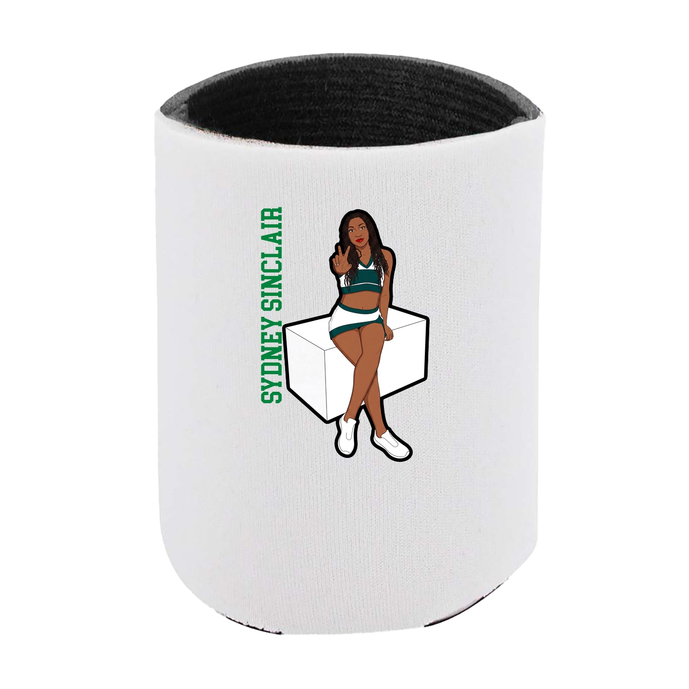Can Holder — Name Vertical in White