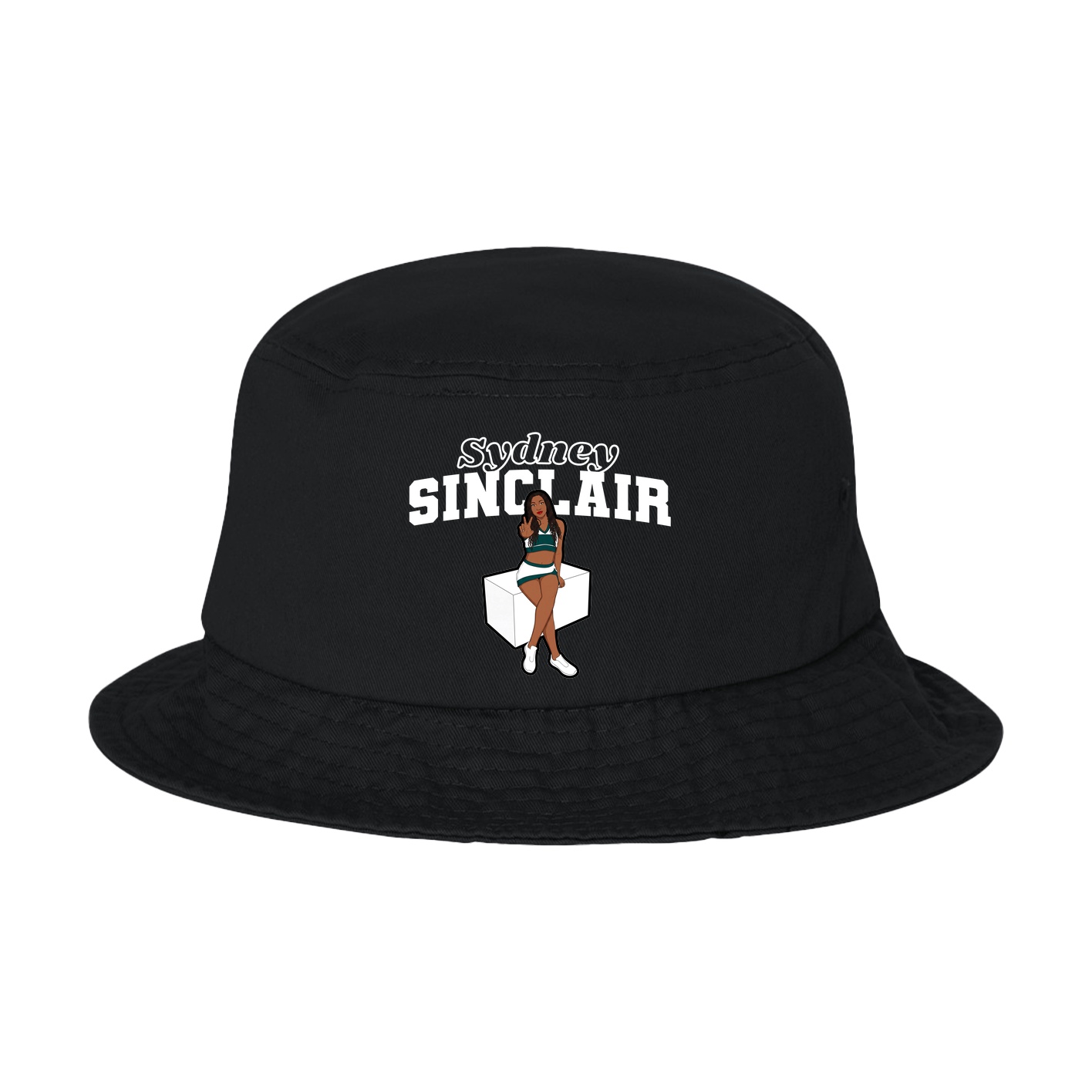 Bucket Cap — Name Arch in Black
