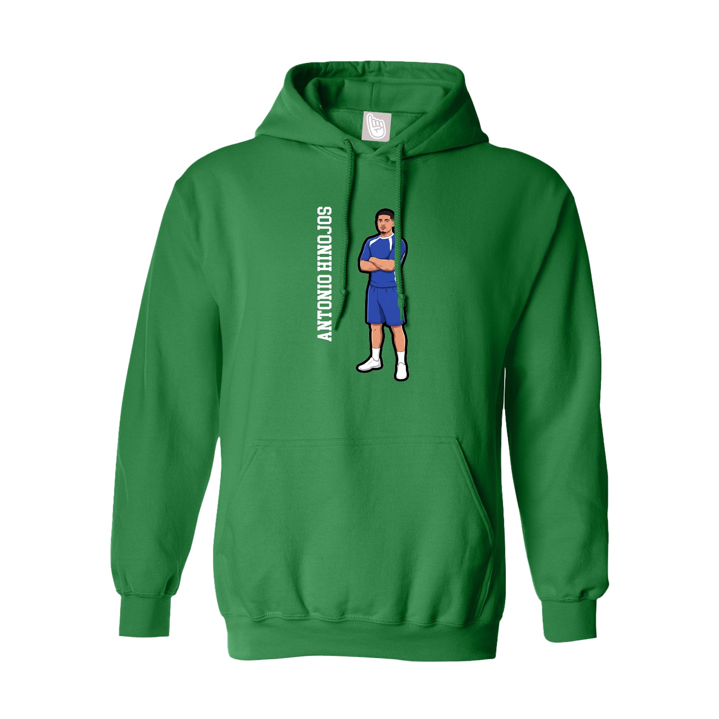 Hoodie — Name Vertical in Green
