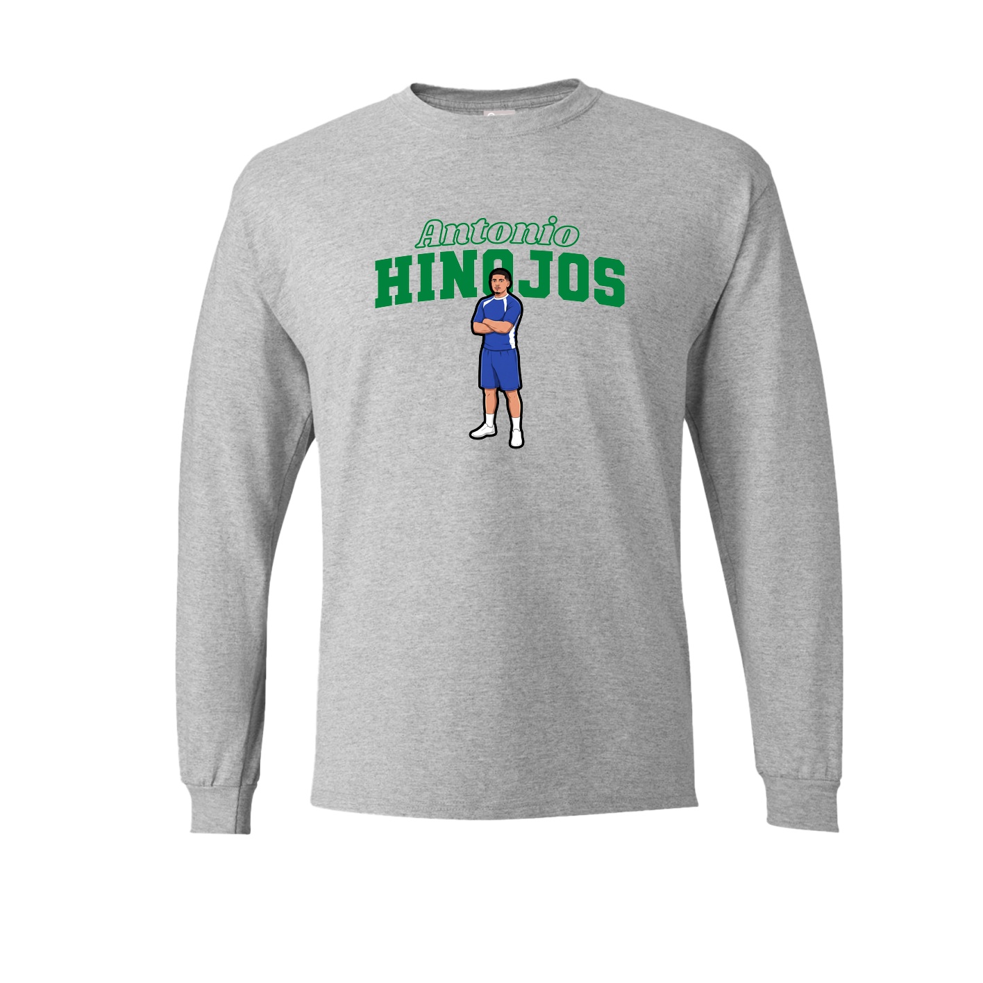 Long Sleeve Tee — Name Arch in Grey