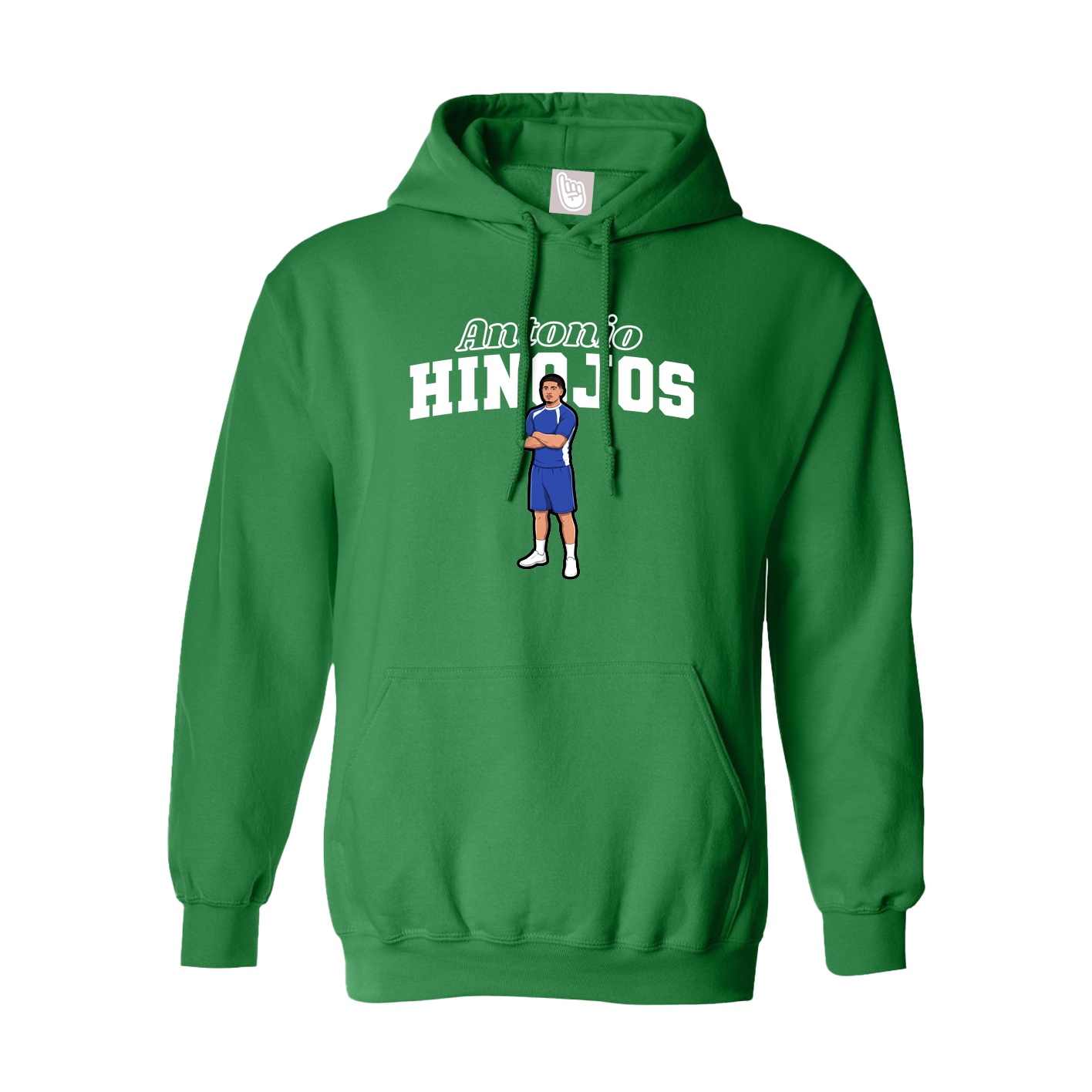 Youth Hoodie — Name Arch in Green