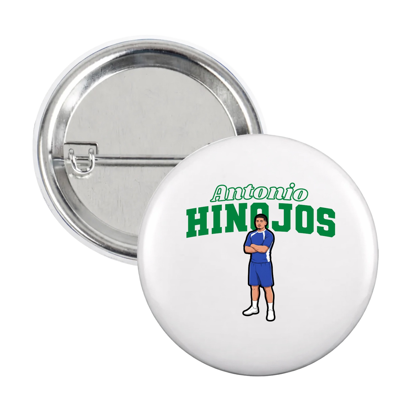 Game Day Button — Name Arch in White