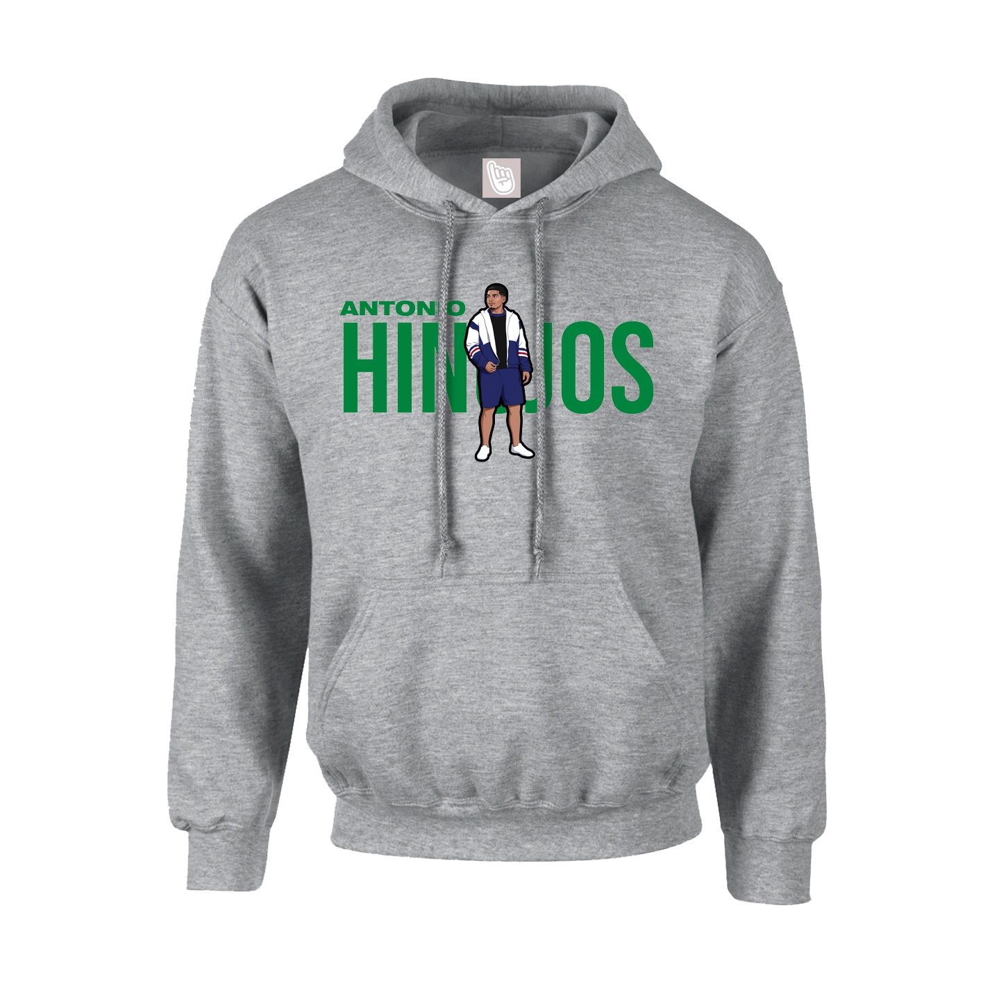 Hoodie — Player Name in Grey