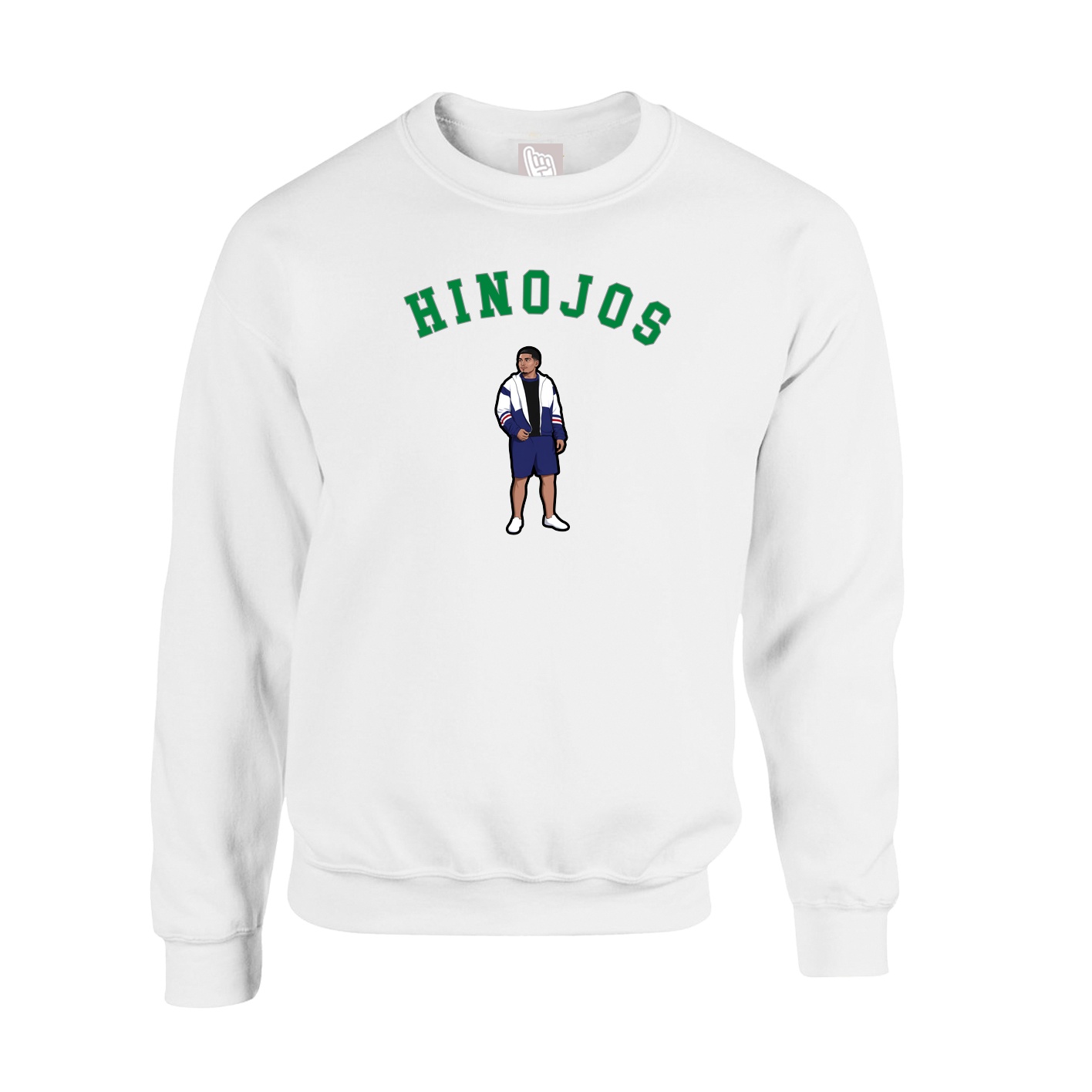 Fleece Crew — Shirsey Arch in White