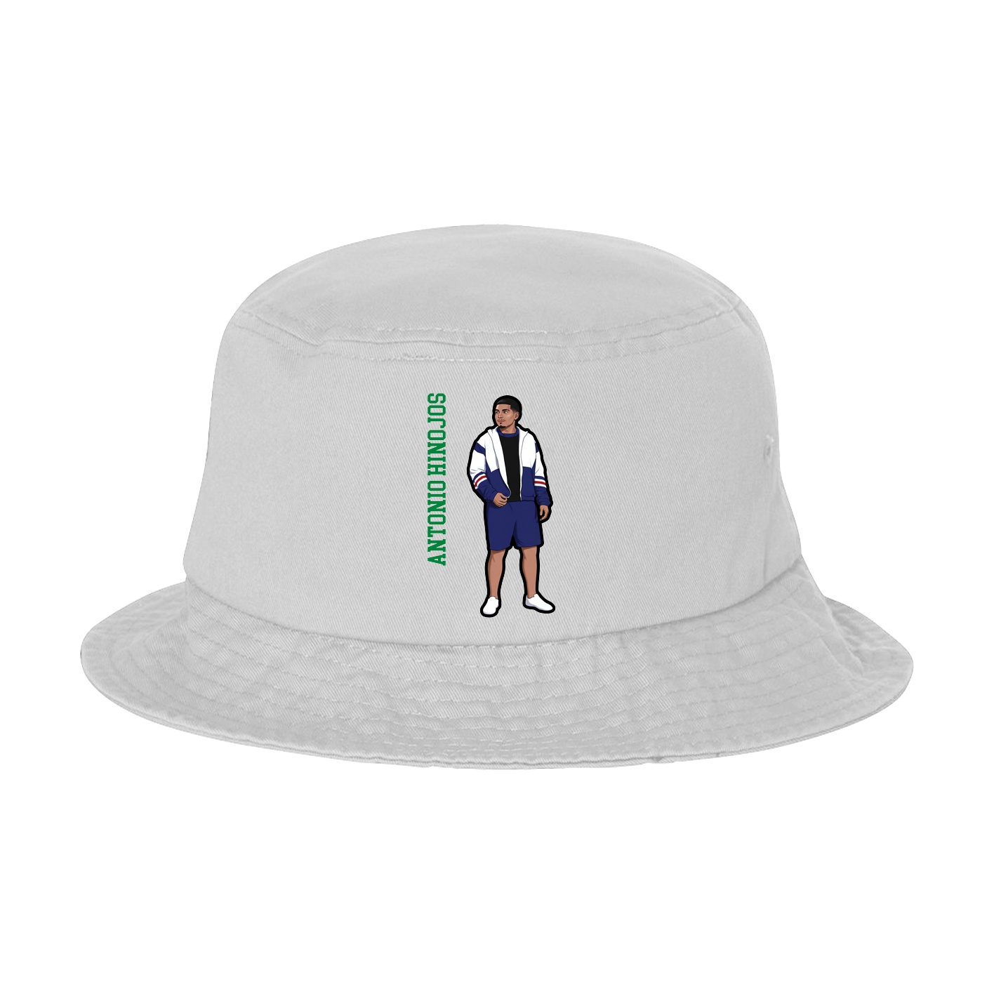 Bucket Cap — Name Vertical in White