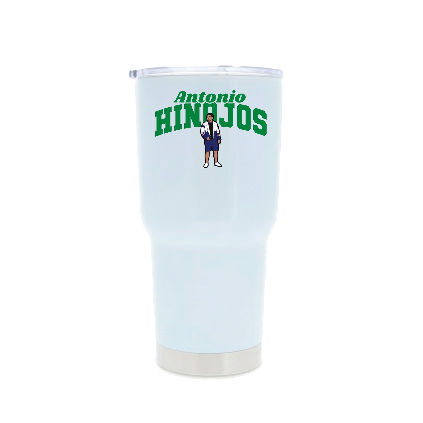 30oz Stainless Steel Tumbler — Signature Arch in White
