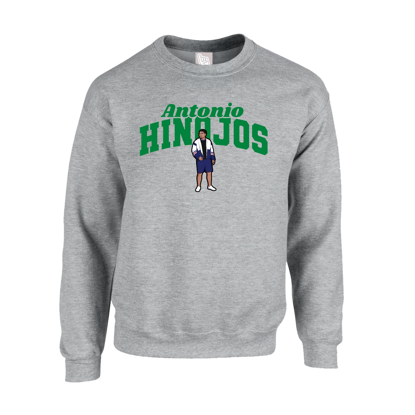 Fleece Crew — Signature Arch in Grey