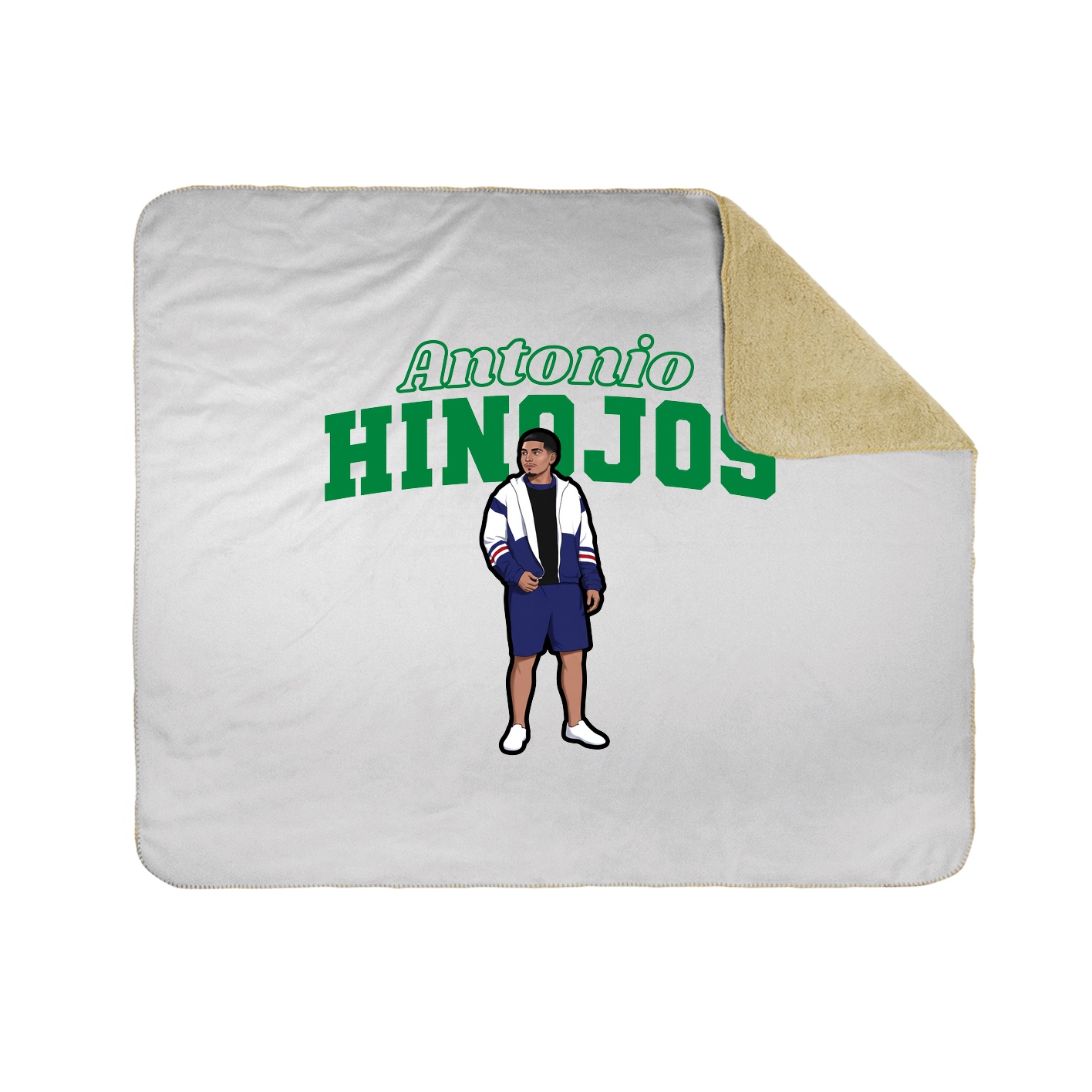 Throw Blanket — Name Arch in White