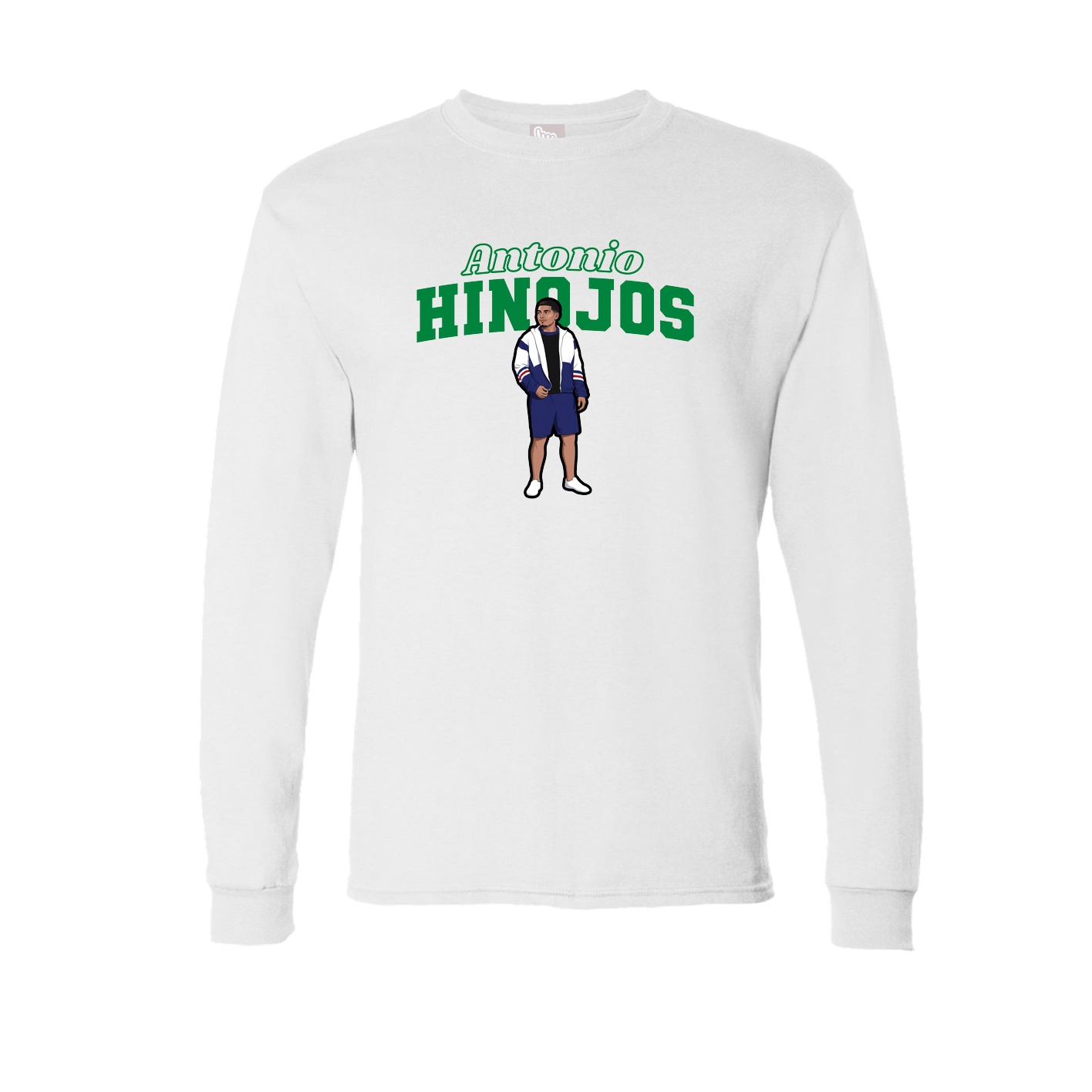 Long Sleeve Tee — Name Arch in White