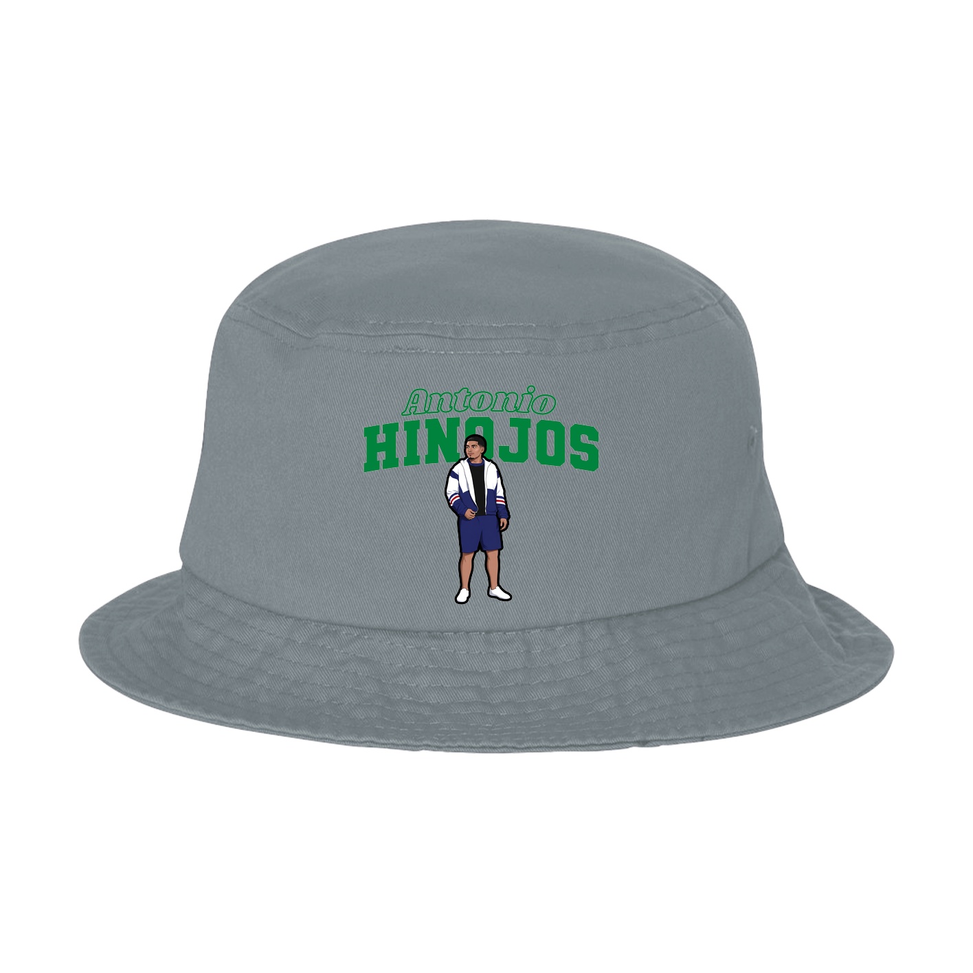 Bucket Cap — Name Arch in Grey