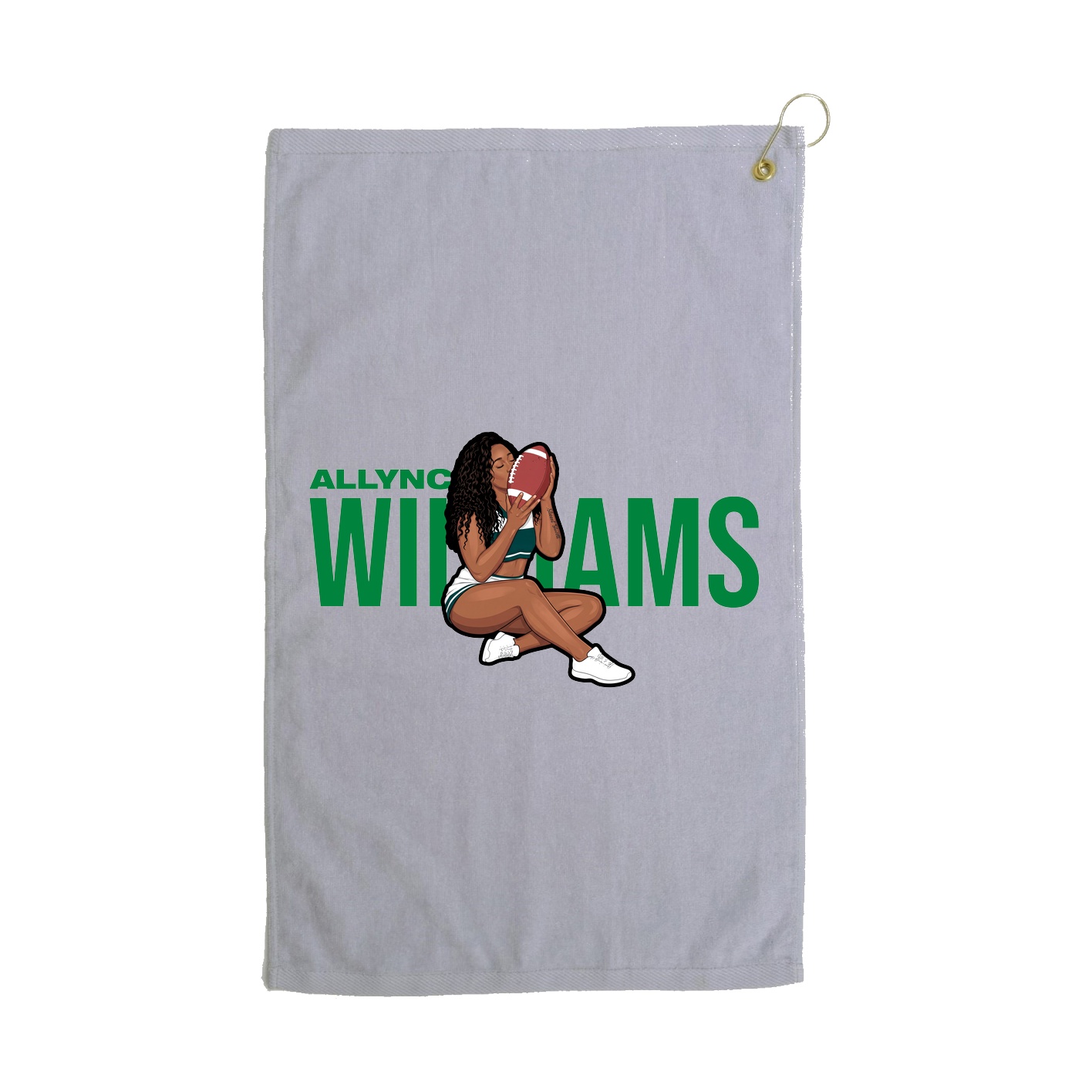 Golf Towel — Player Name in Grey