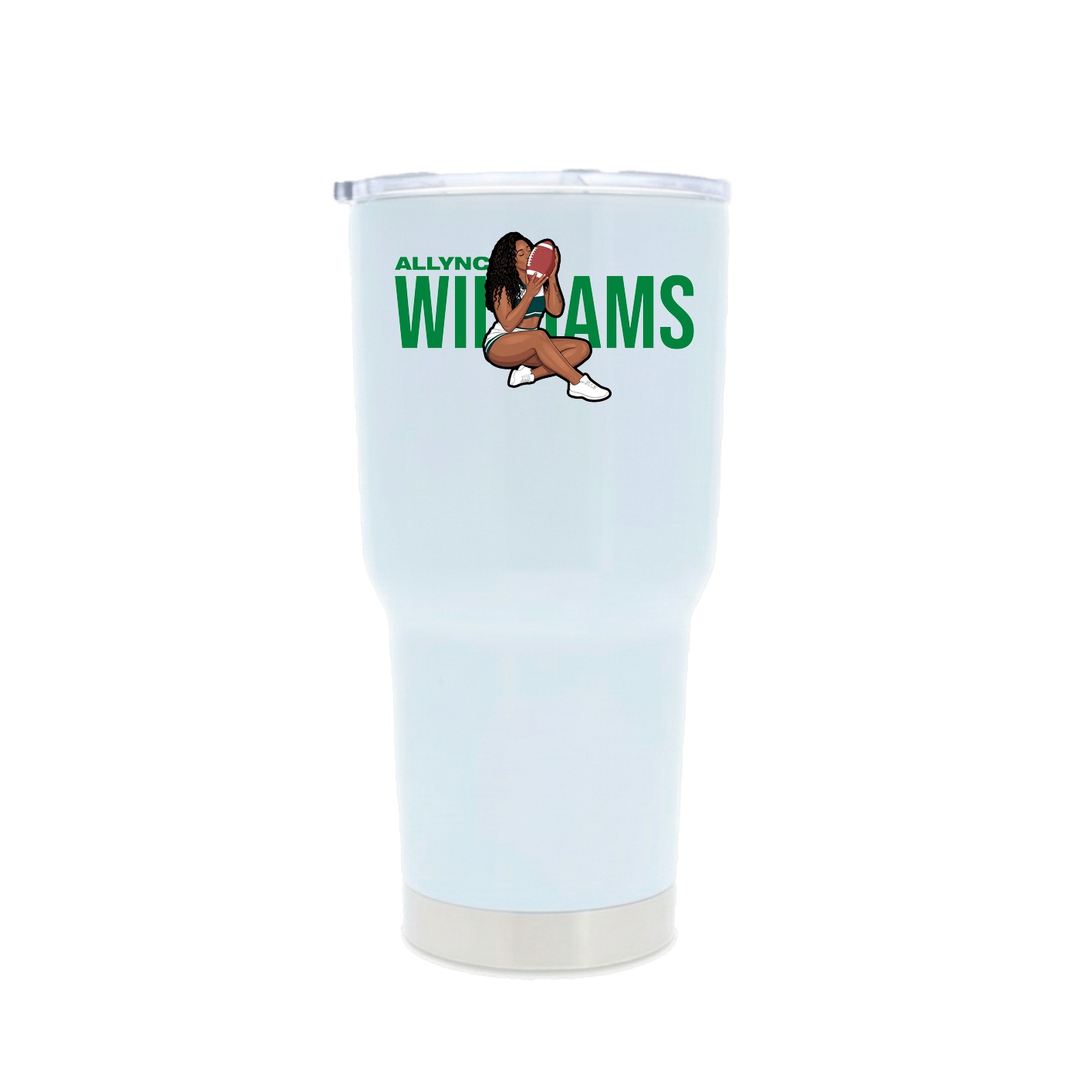 30oz Stainless Steel Tumbler — Player Name in White