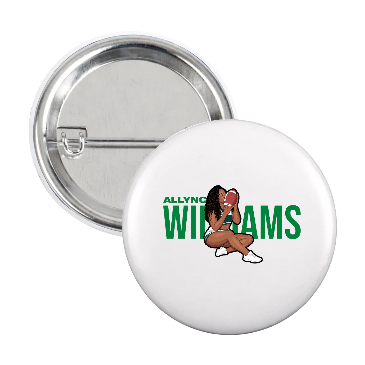 Game Day Button — Player Name in White