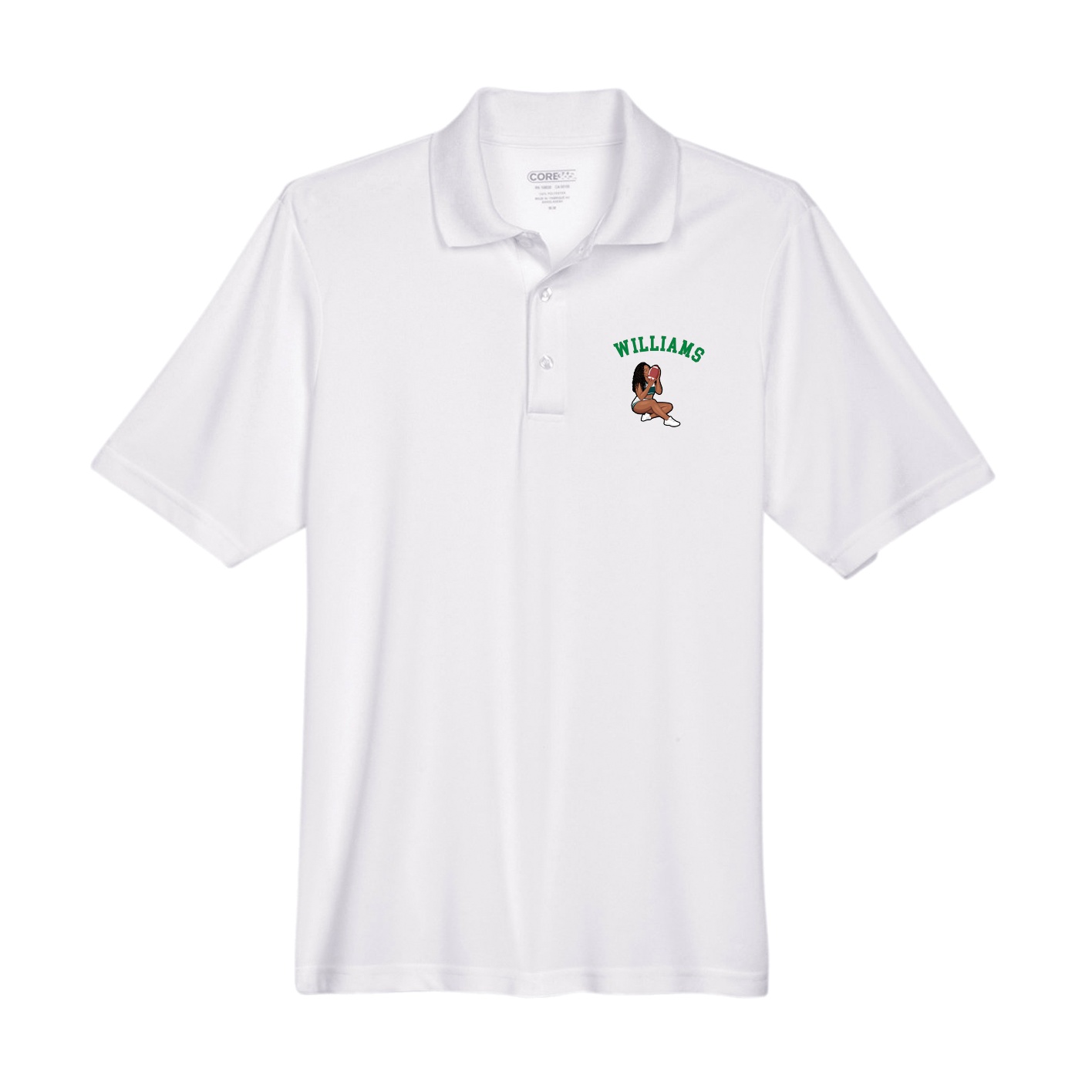 Performance Polo — Shirsey Arch in White