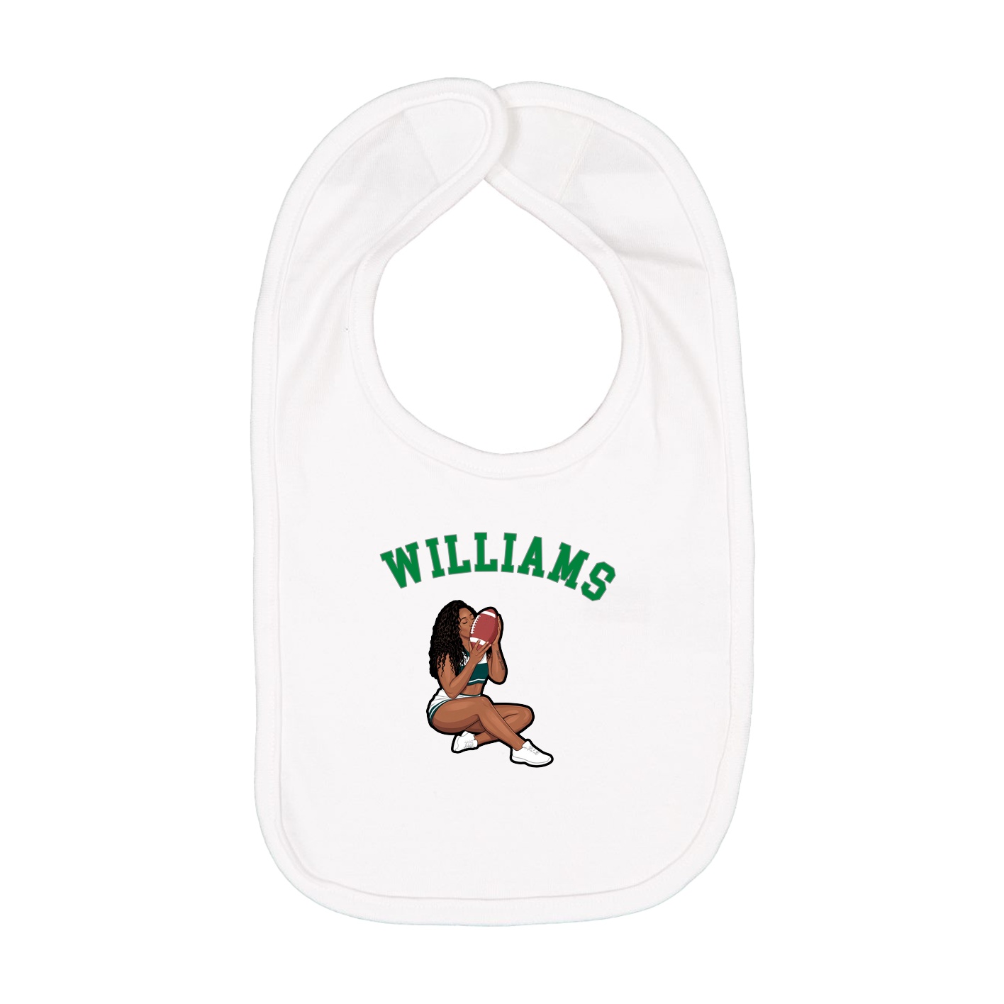 Infant Bib — Shirsey Arch in White