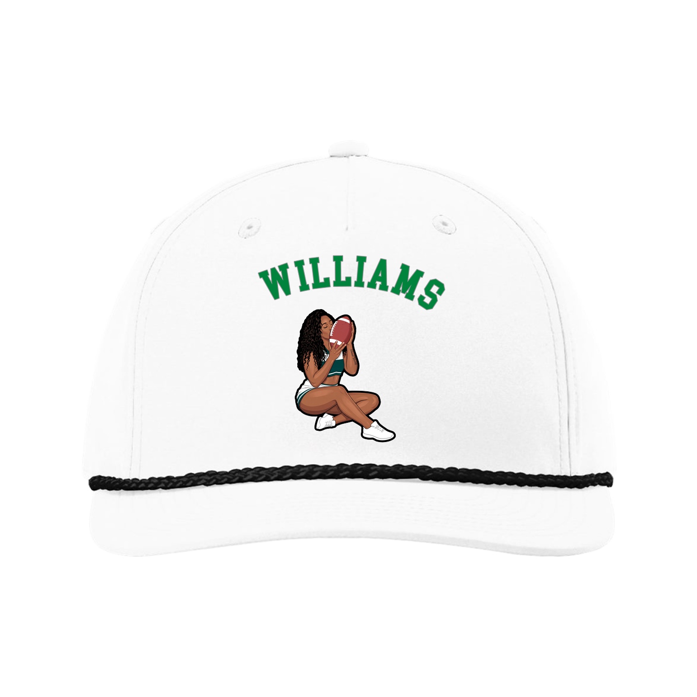 Five-Panel Classic Rope Cap — Shirsey Arch in White
