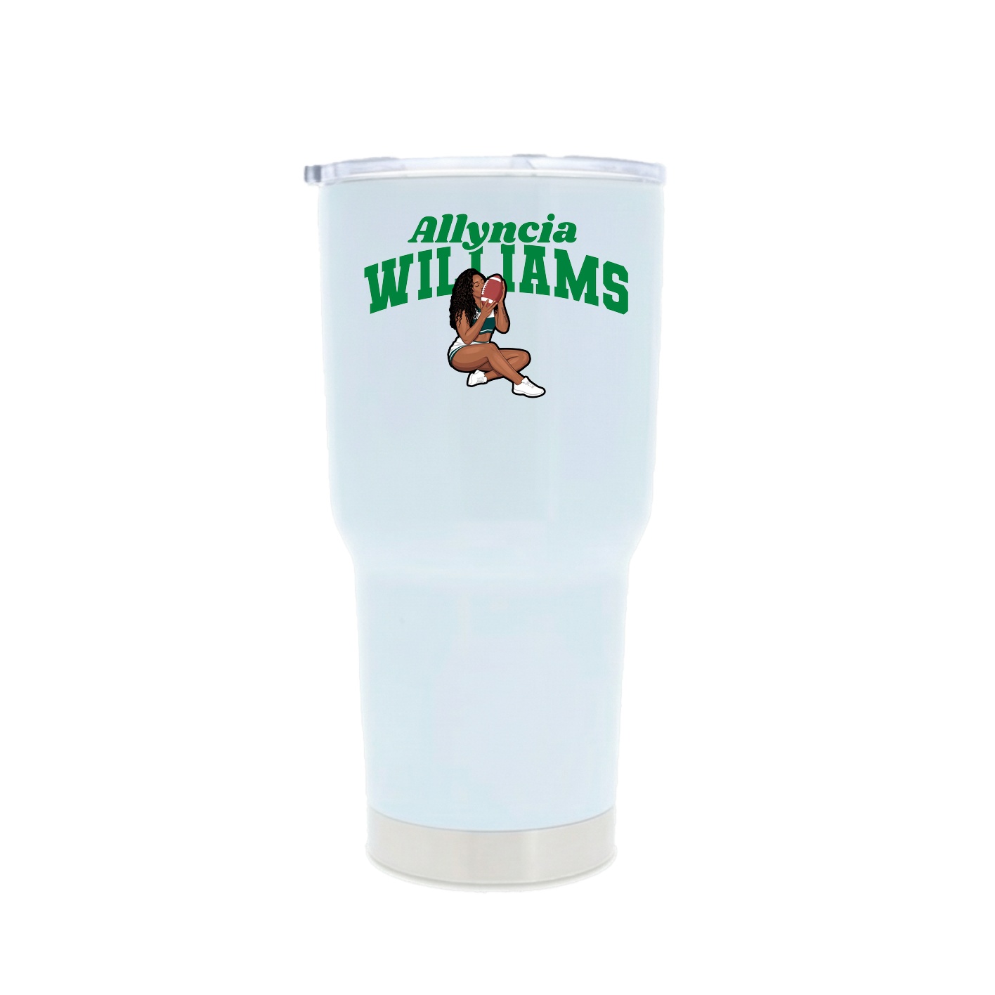 30oz Stainless Steel Tumbler — Signature Arch in White