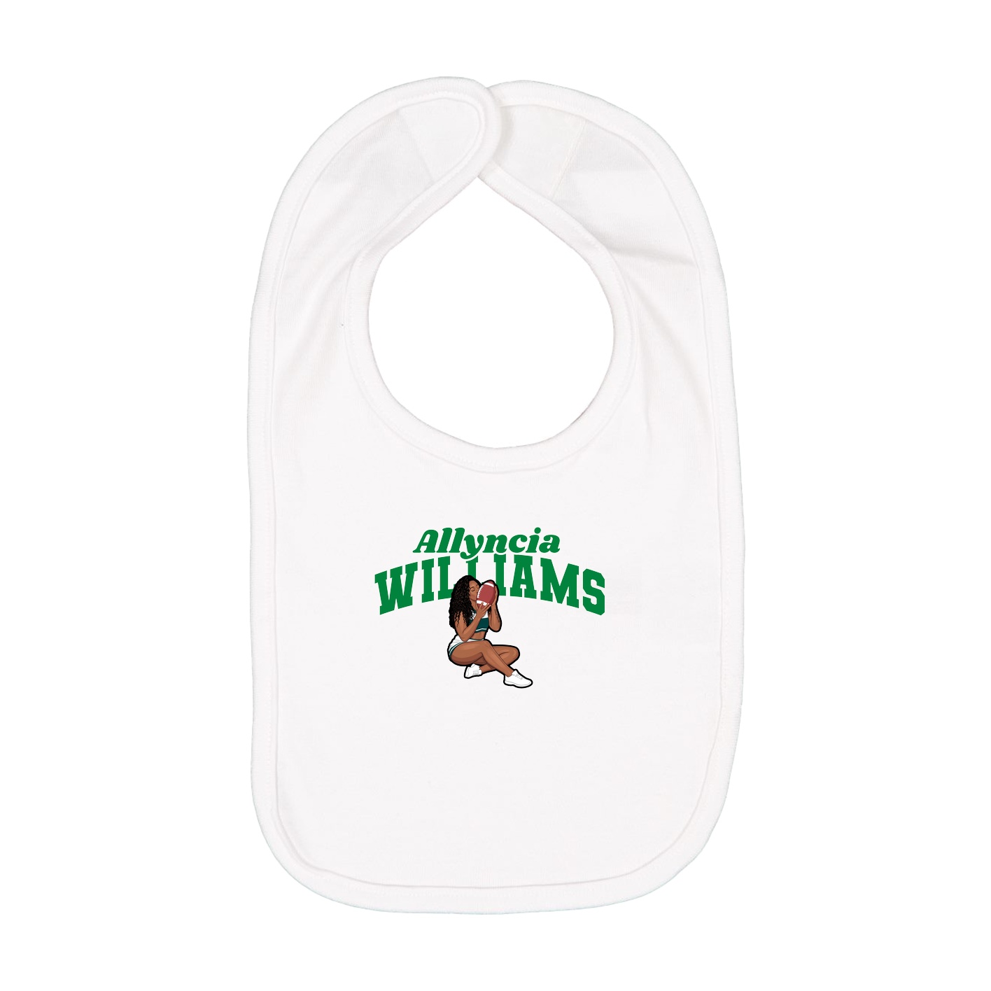 Infant Bib — Signature Arch in White