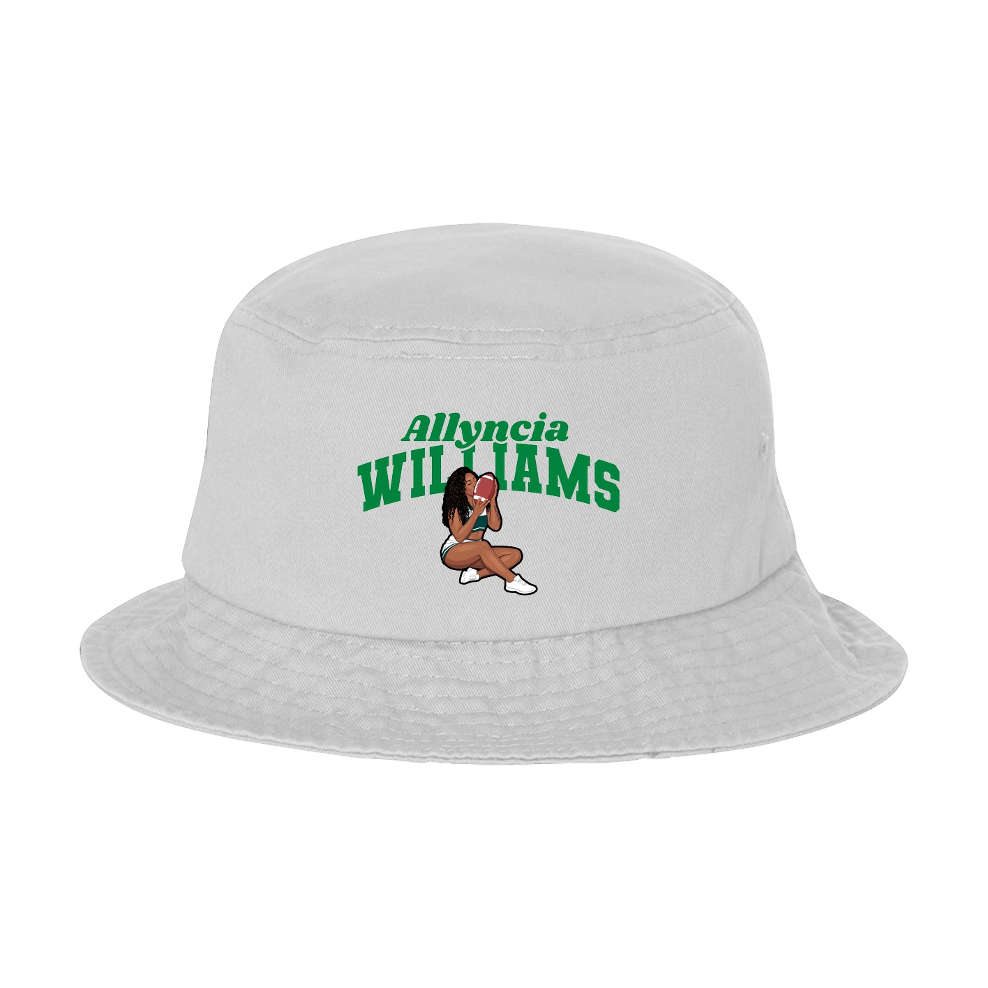 Bucket Cap — Signature Arch in White