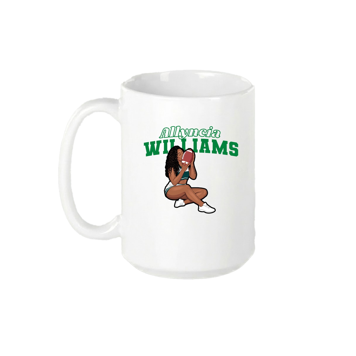 15oz Coffee Mug — Name Arch in White
