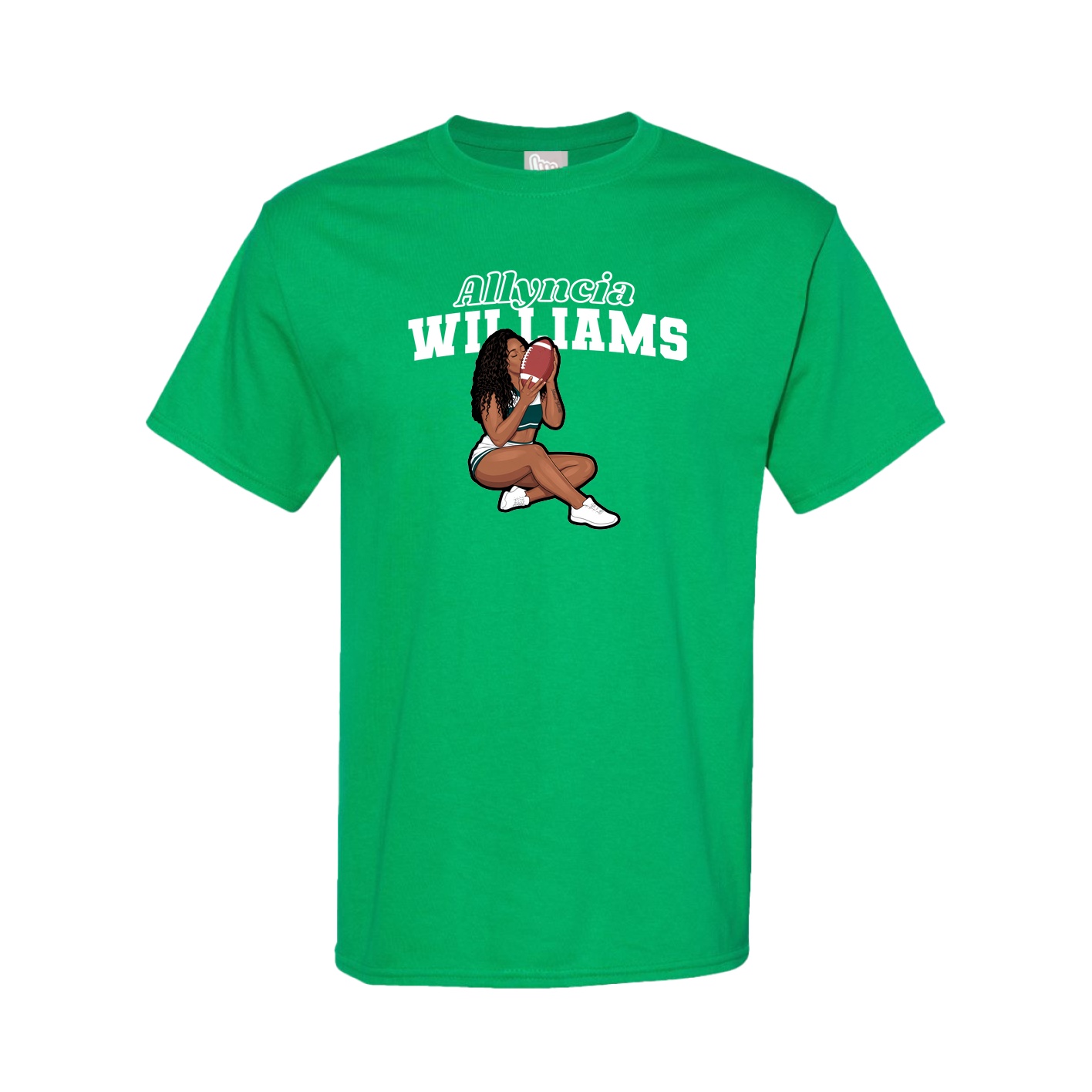 Youth Tee — Name Arch in Green