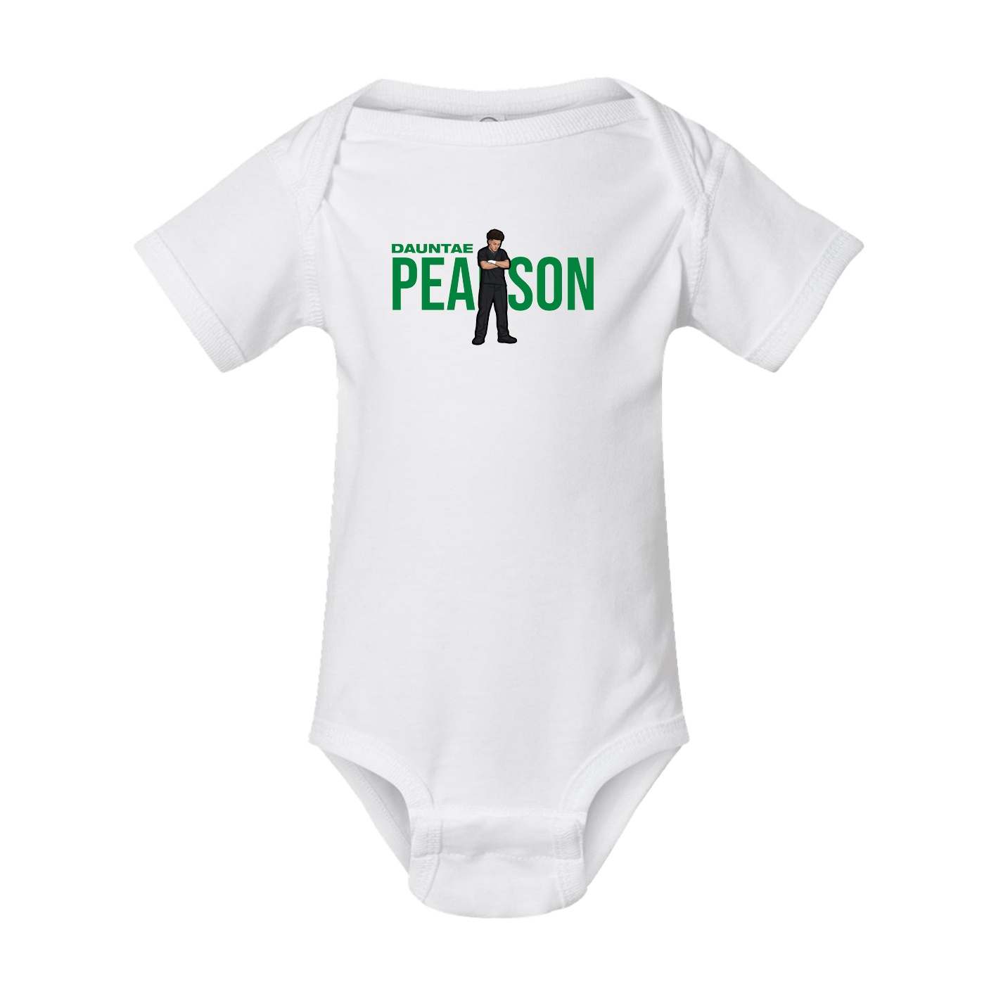 Baby Onesie — Player Name in White