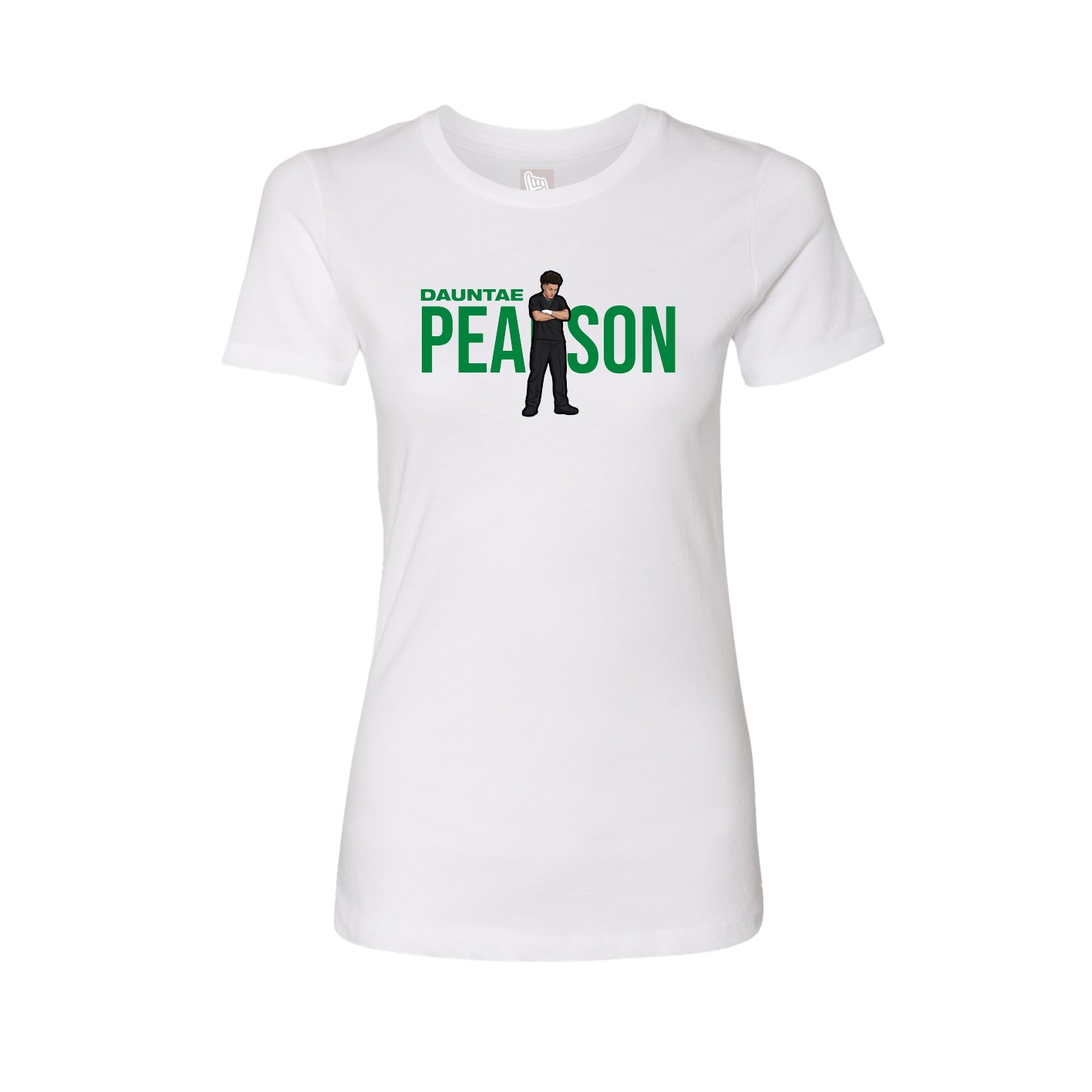 Fitted Women's Tee — Player Name in White