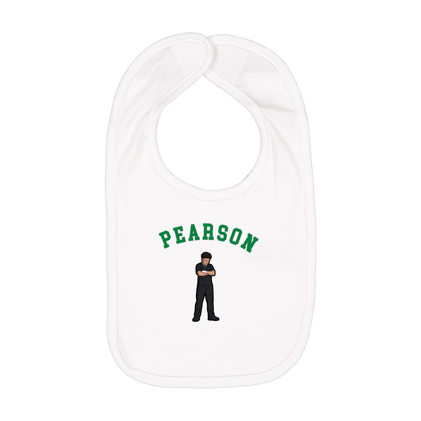 Infant Bib — Shirsey Arch in White