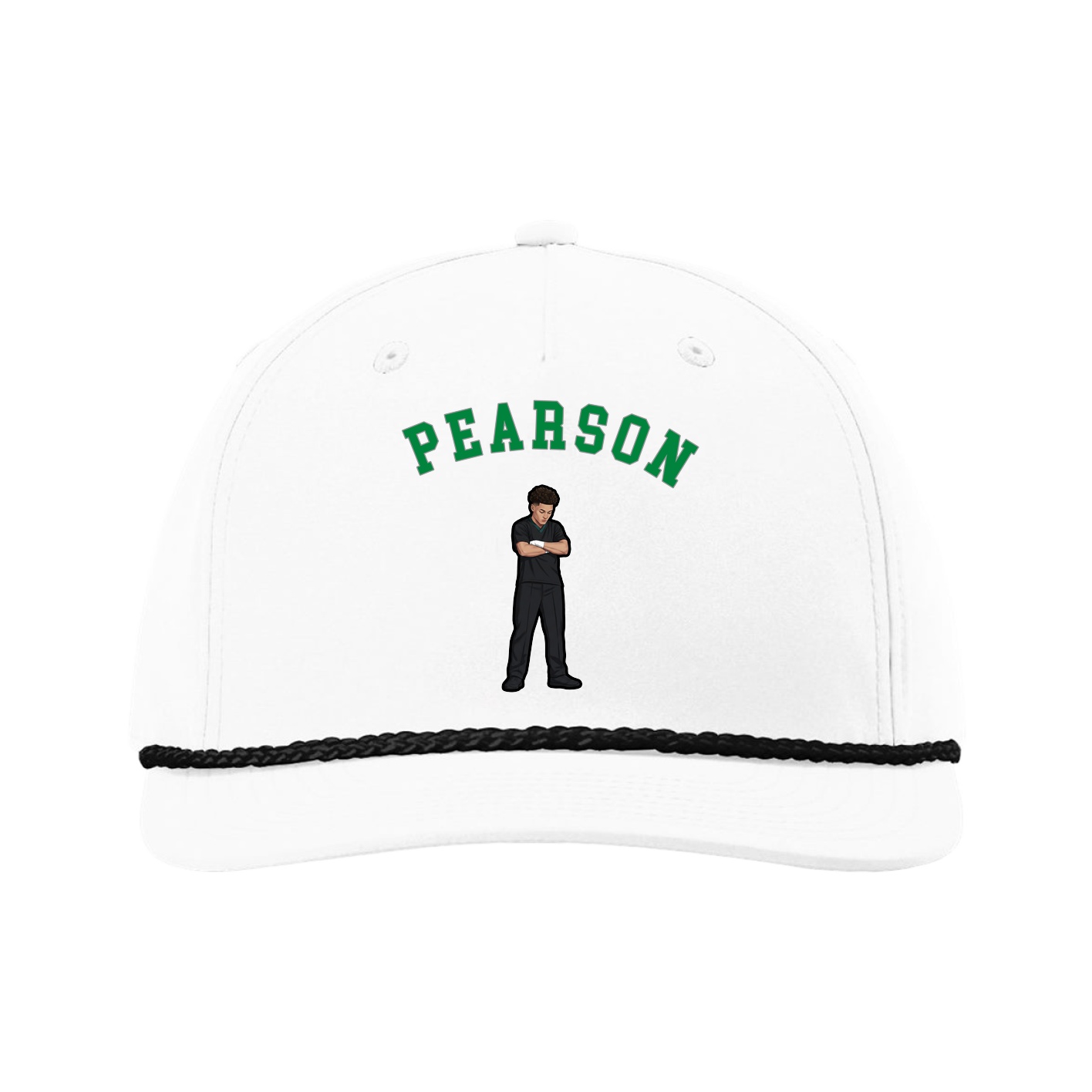 Five-Panel Classic Rope Cap — Shirsey Arch in White