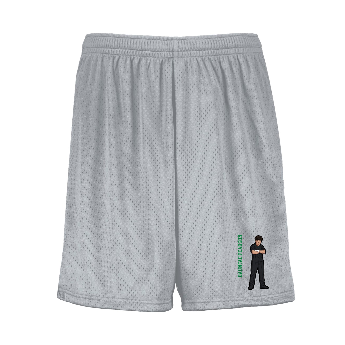 Shorts — Name Vertical in Silver