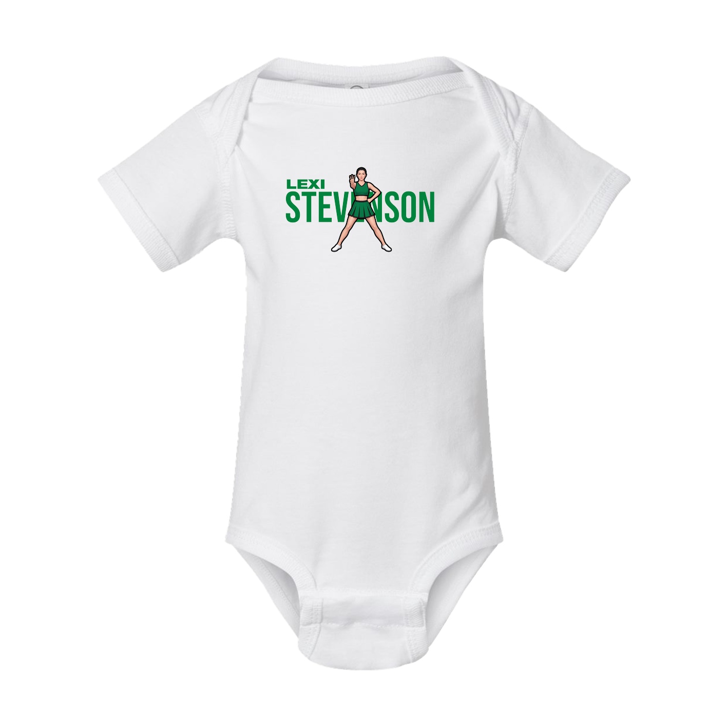 Baby Onesie — Player Name in White