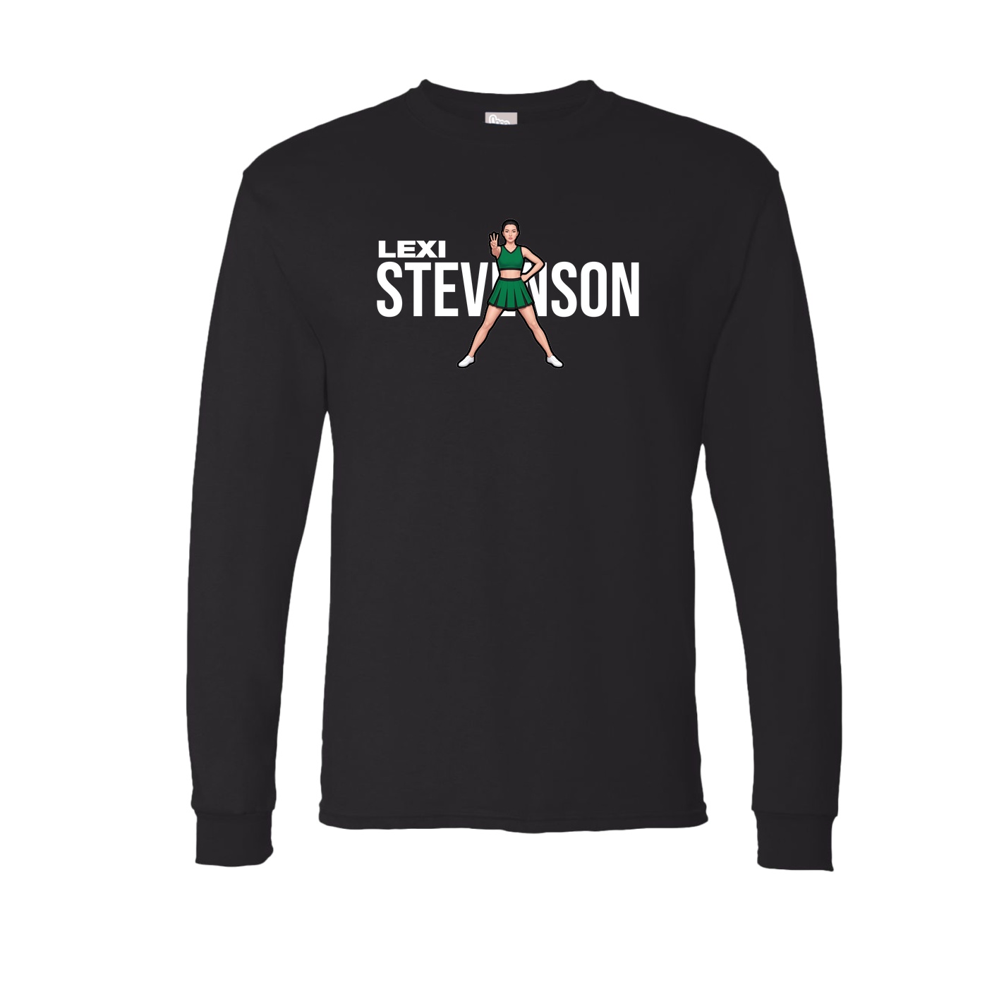 Long Sleeve Tee — Player Name in Black
