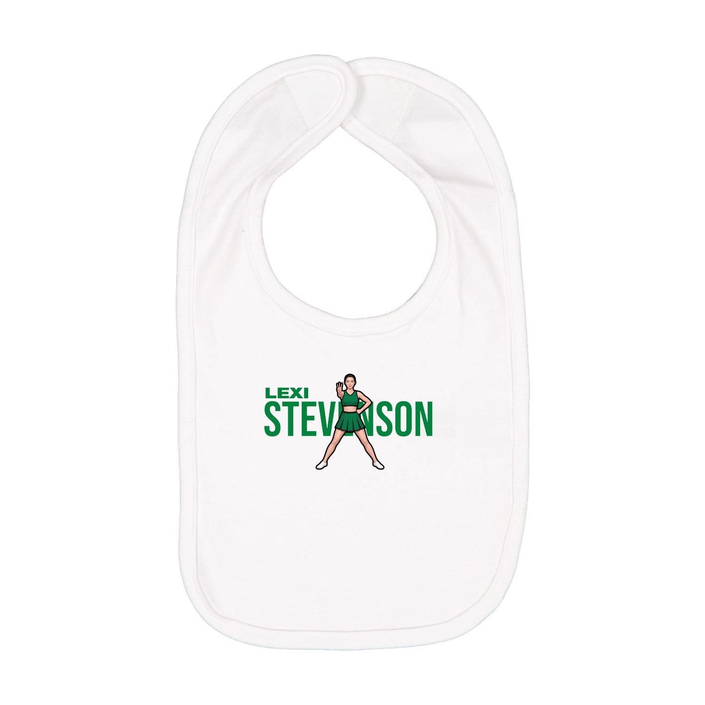 Infant Bib — Player Name in White