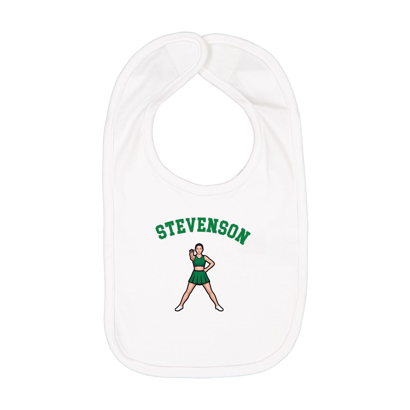 Infant Bib — Shirsey Arch in White