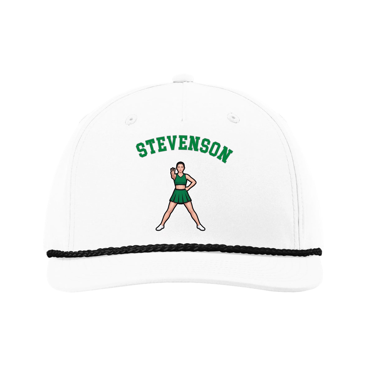 Five-Panel Classic Rope Cap — Shirsey Arch in White