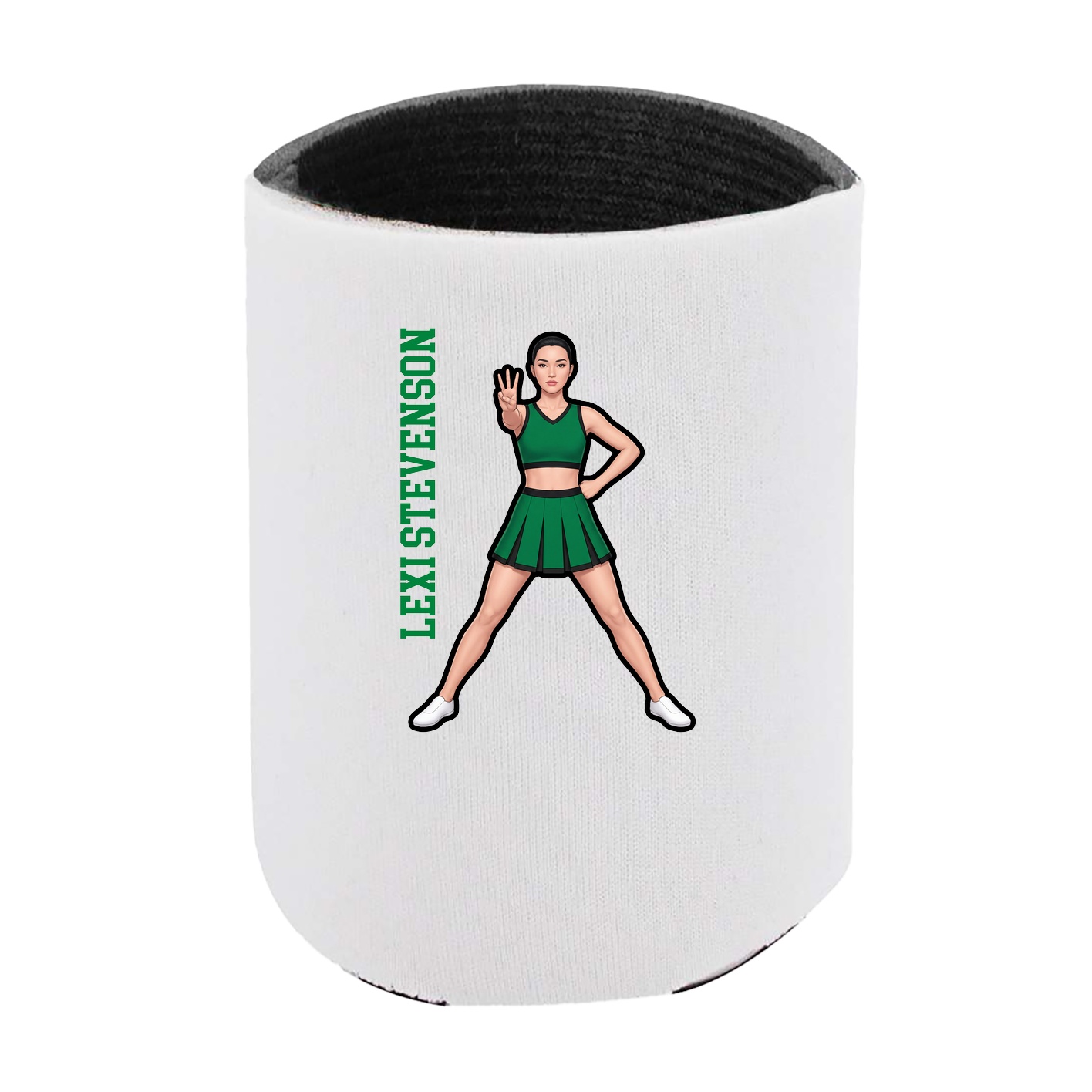 Can Holder — Name Vertical in White