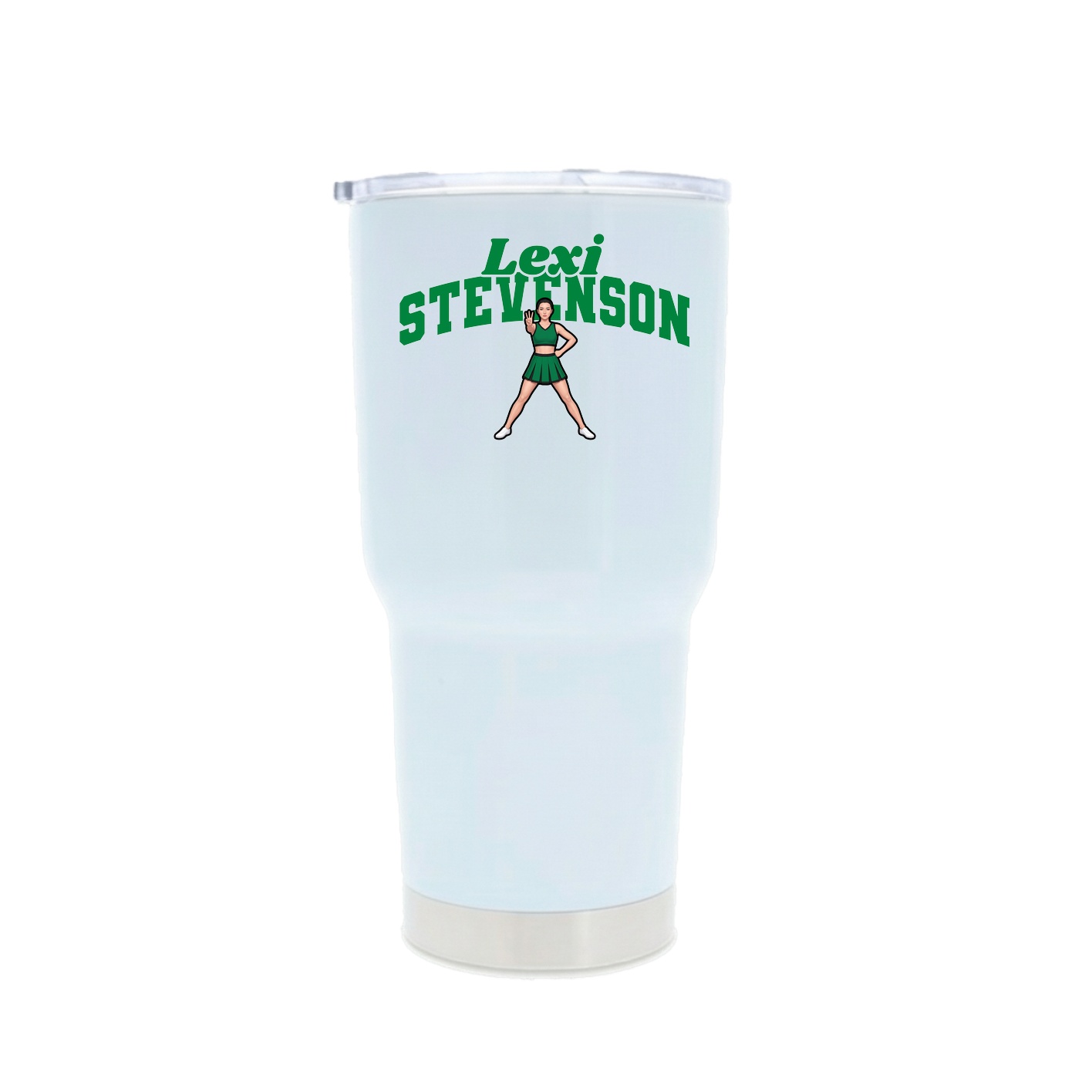 30oz Stainless Steel Tumbler — Signature Arch in White