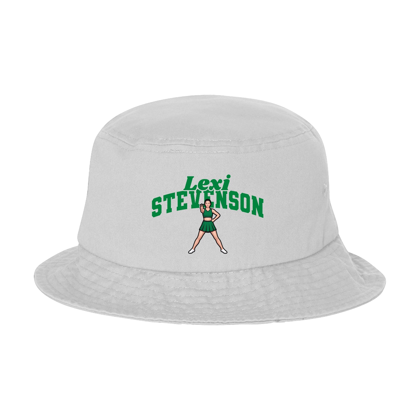 Bucket Cap — Signature Arch in White