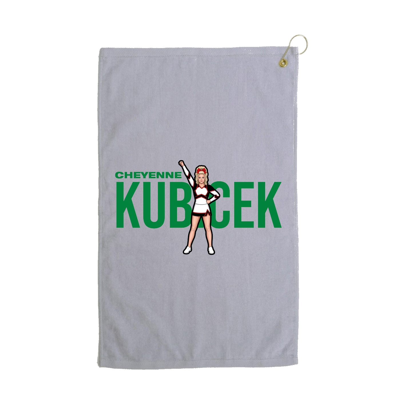 Golf Towel — Player Name in Grey