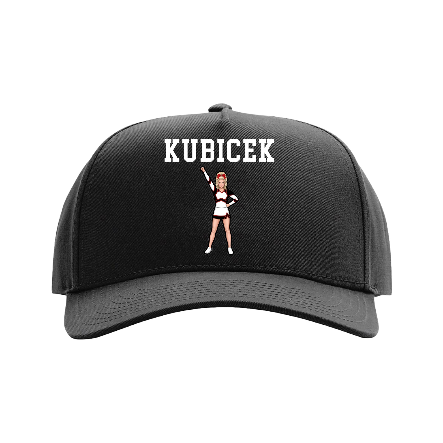 Full Fabric Five-Panel Champ Cap — Shirsey in Black