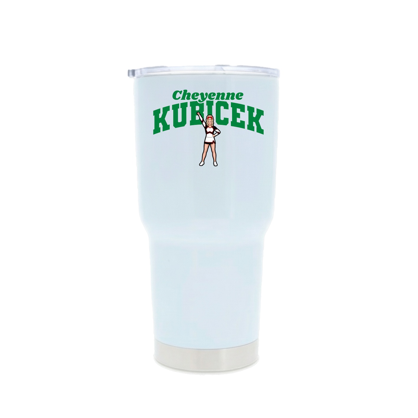 30oz Stainless Steel Tumbler — Signature Arch in White