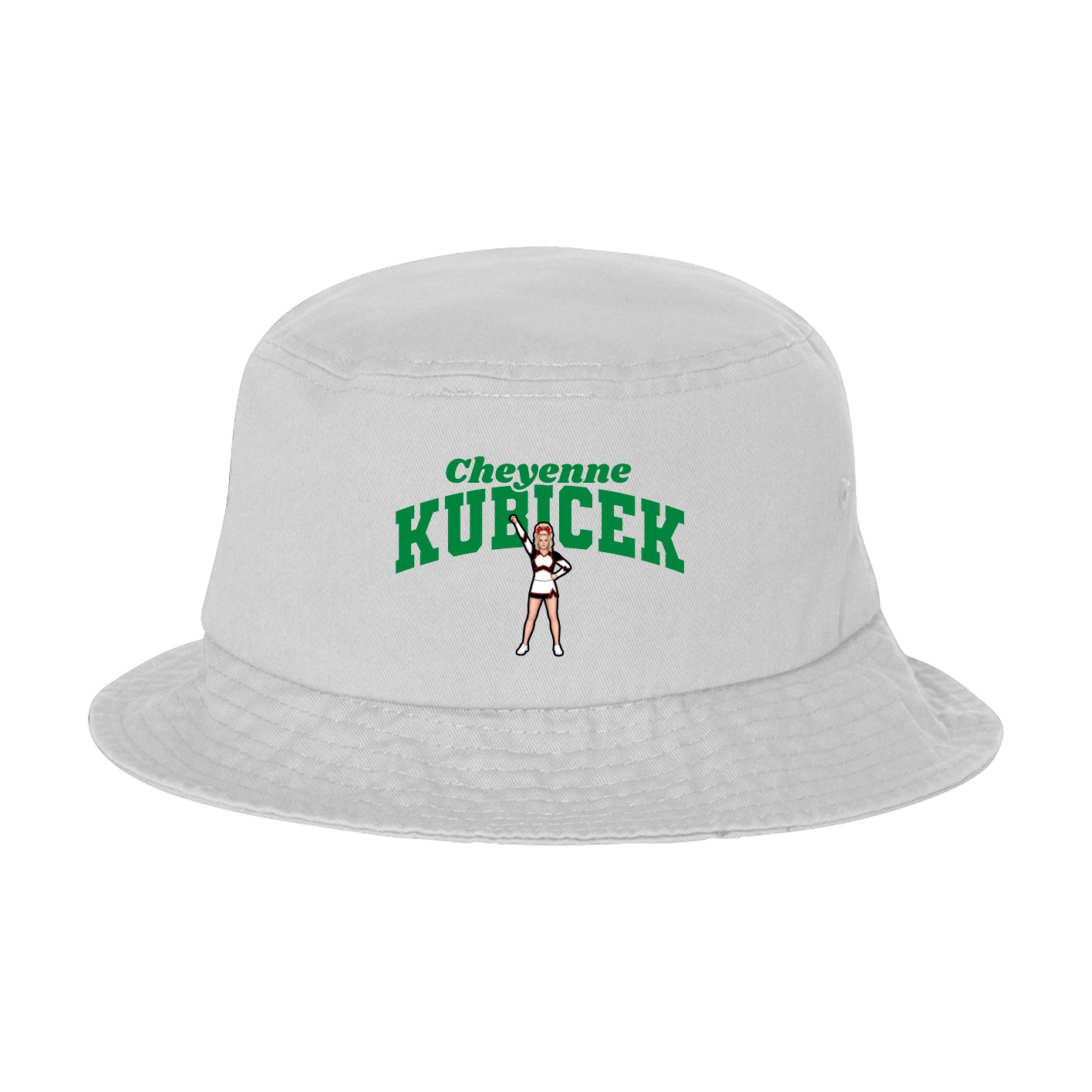 Bucket Cap — Signature Arch in White