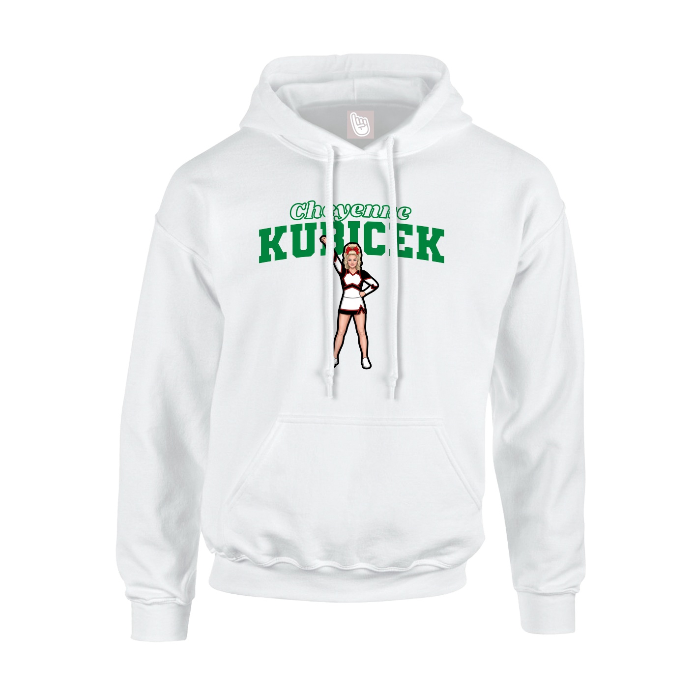 Hoodie — Name Arch in White