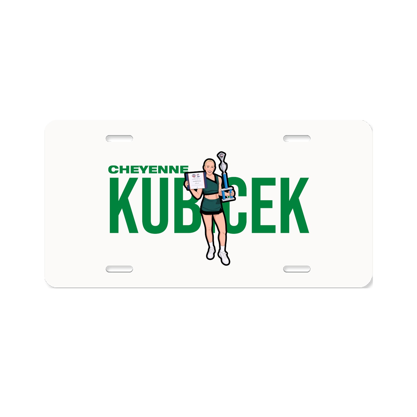 License Plate — Player Name in Classic