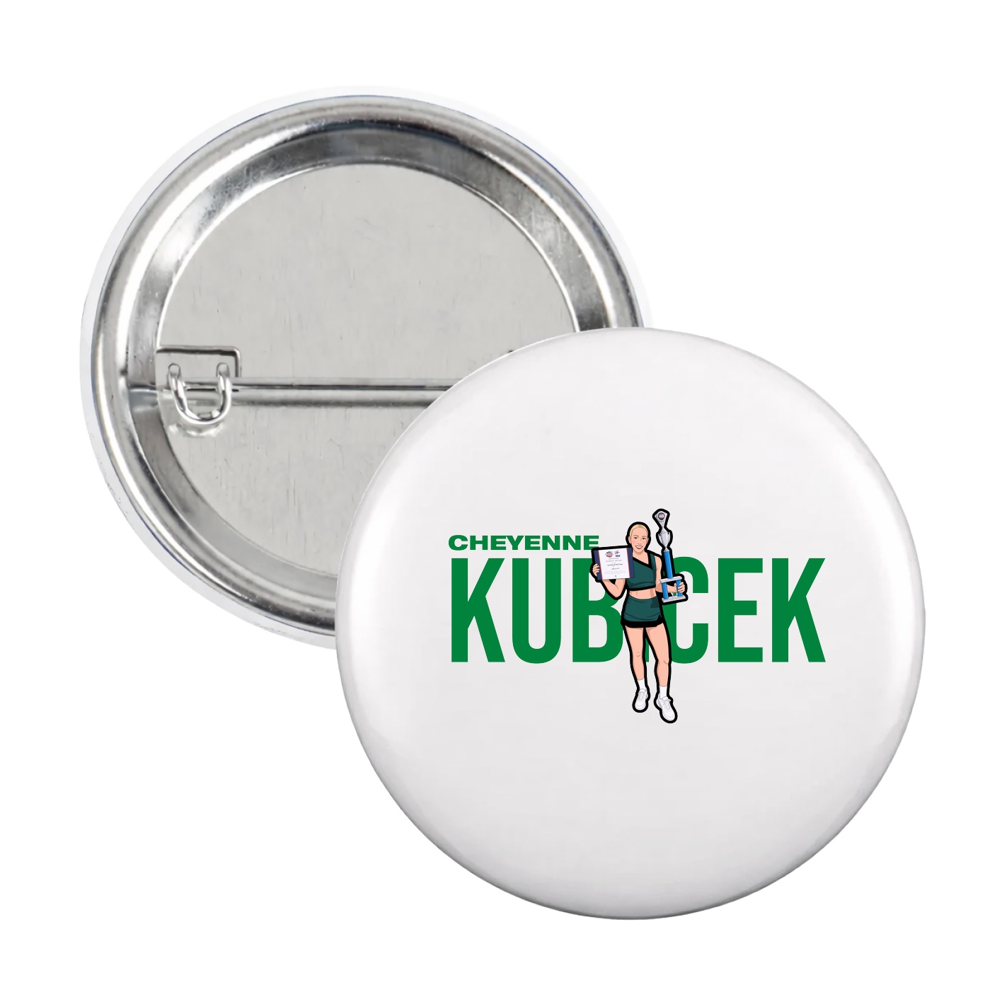 Game Day Button — Player Name in White