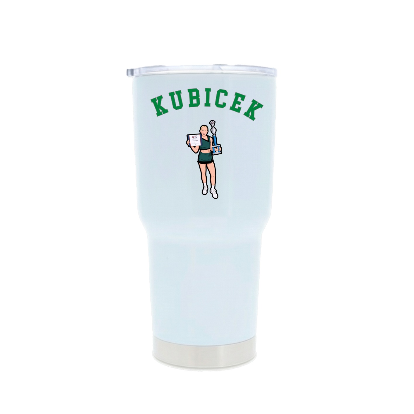 30oz Stainless Steel Tumbler — Shirsey Arch in White