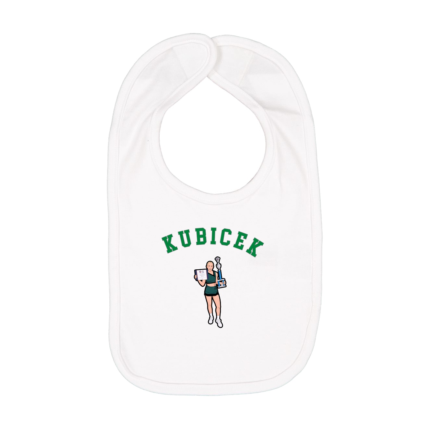 Infant Bib — Shirsey Arch in White