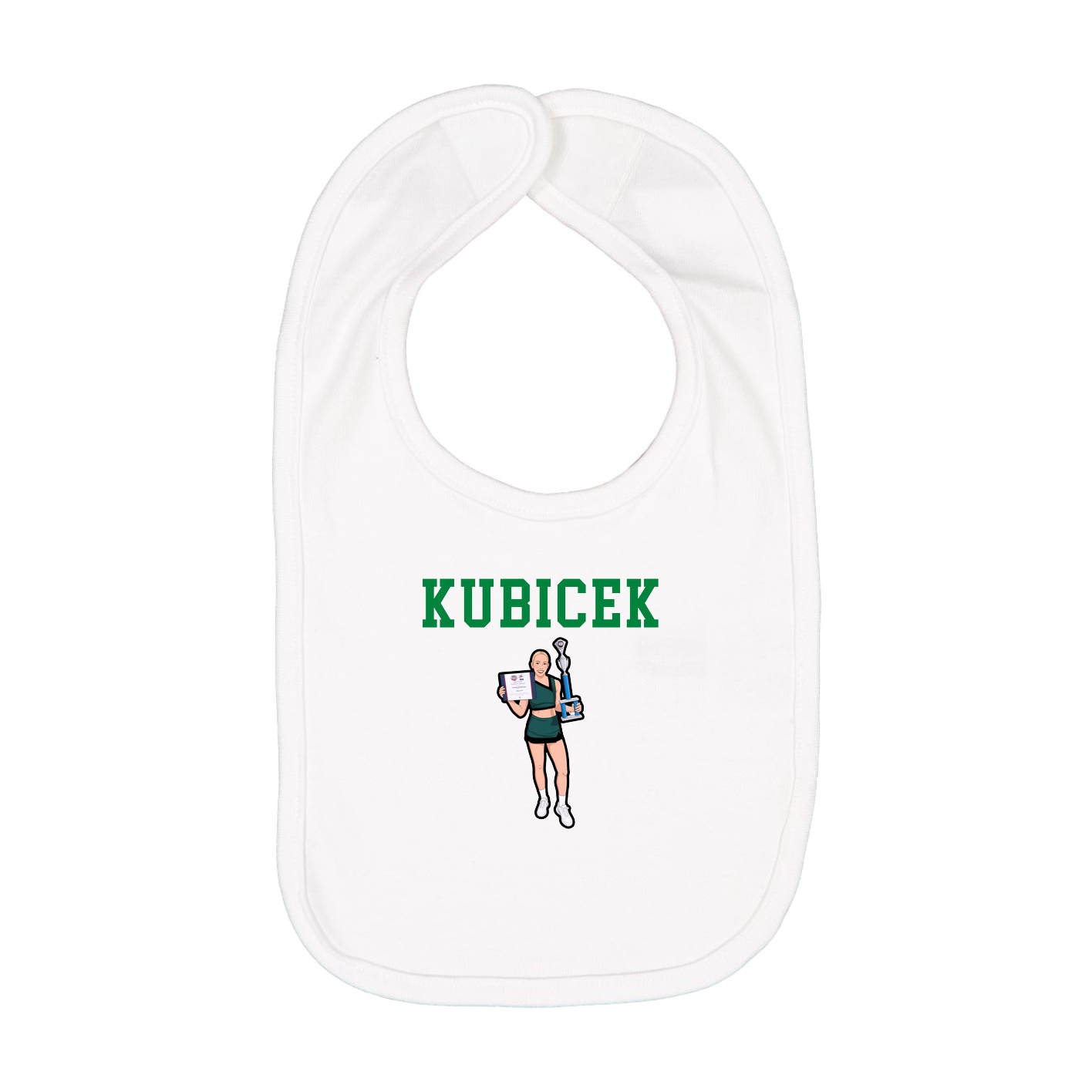 Infant Bib — Shirsey in White